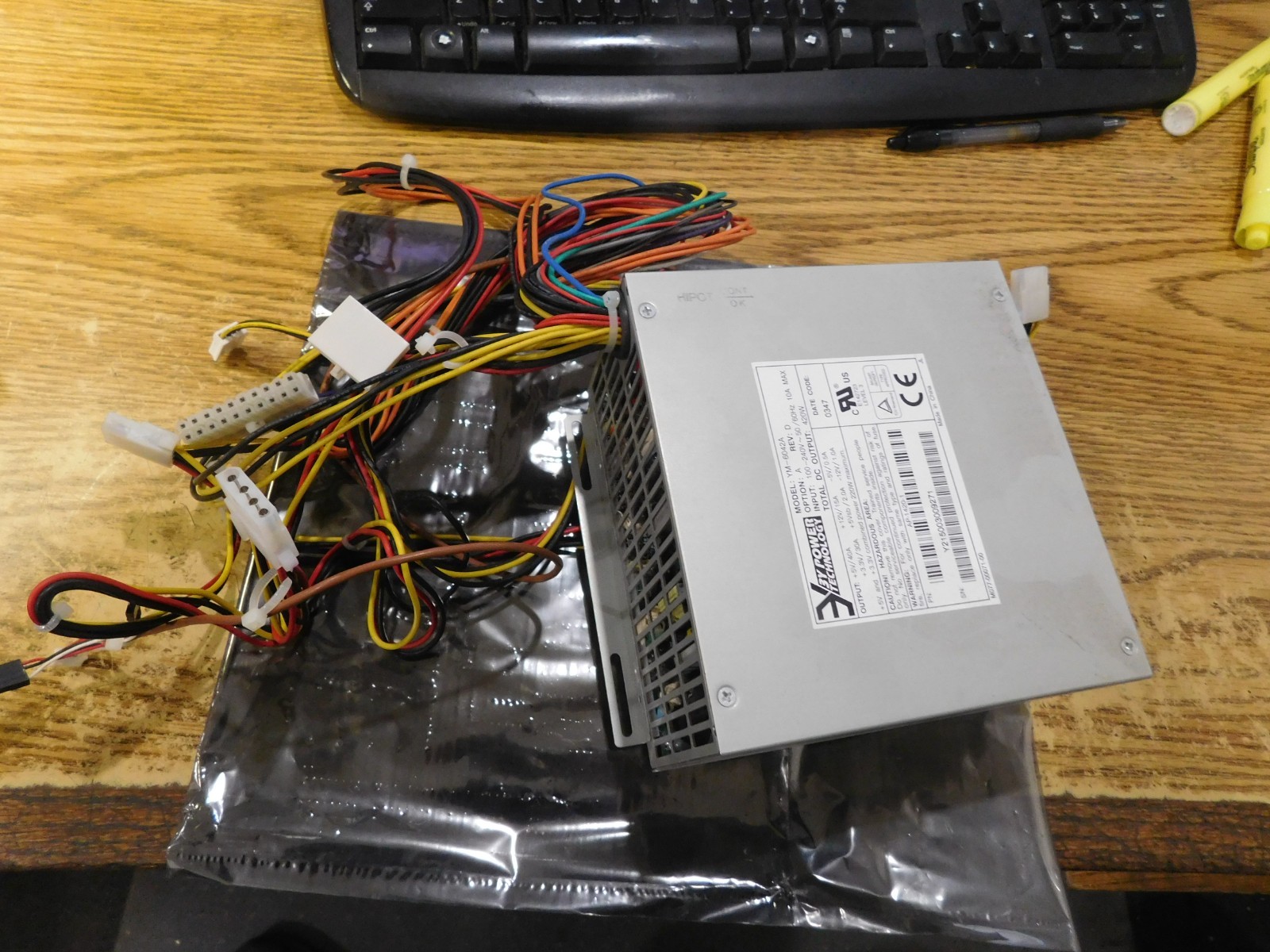 3Y Power Technology Model: YM-6042A Power Supply. 420W, Option: A, Rev: D