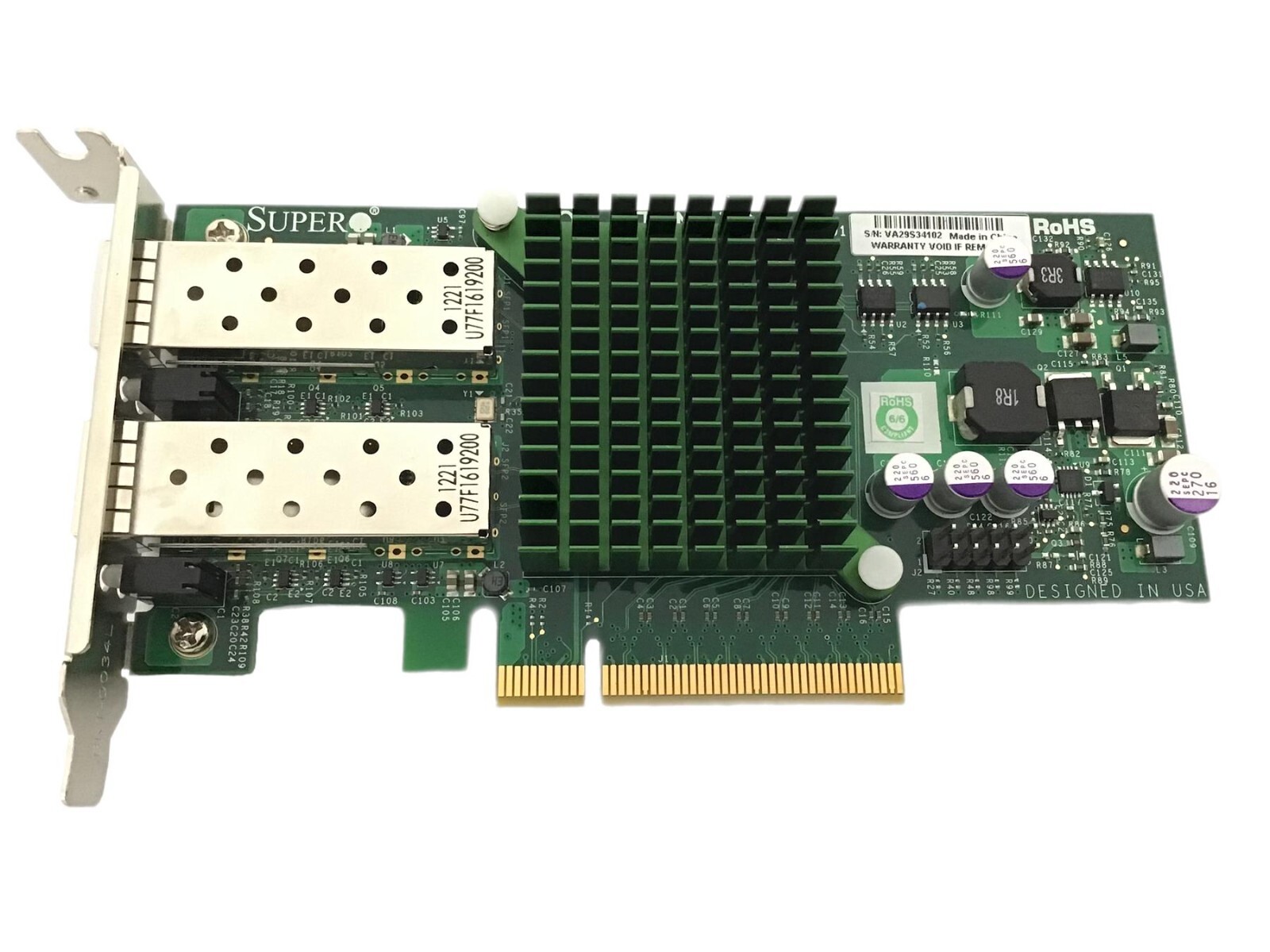 10GB SFP+ Dual Port X520-DA2 Intel NIC Adapter USA Yottamark Holo or Supermicro
