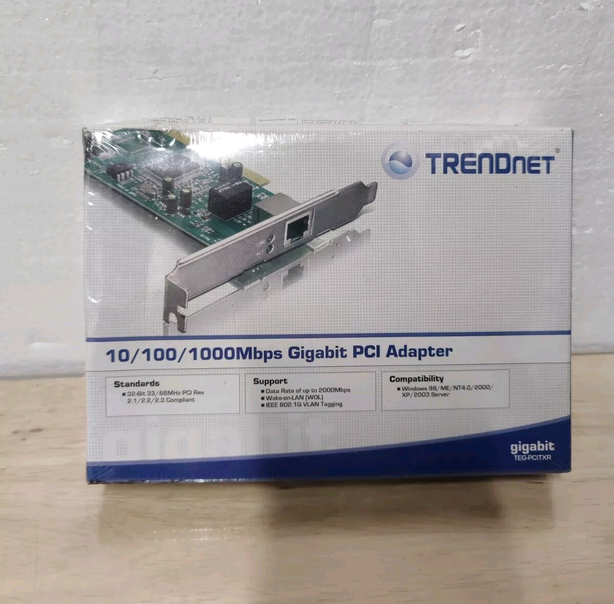 NEW Trendnet 10/100/1000 Mbps Gigabit PCI Adapter (TEG-PCITXR)