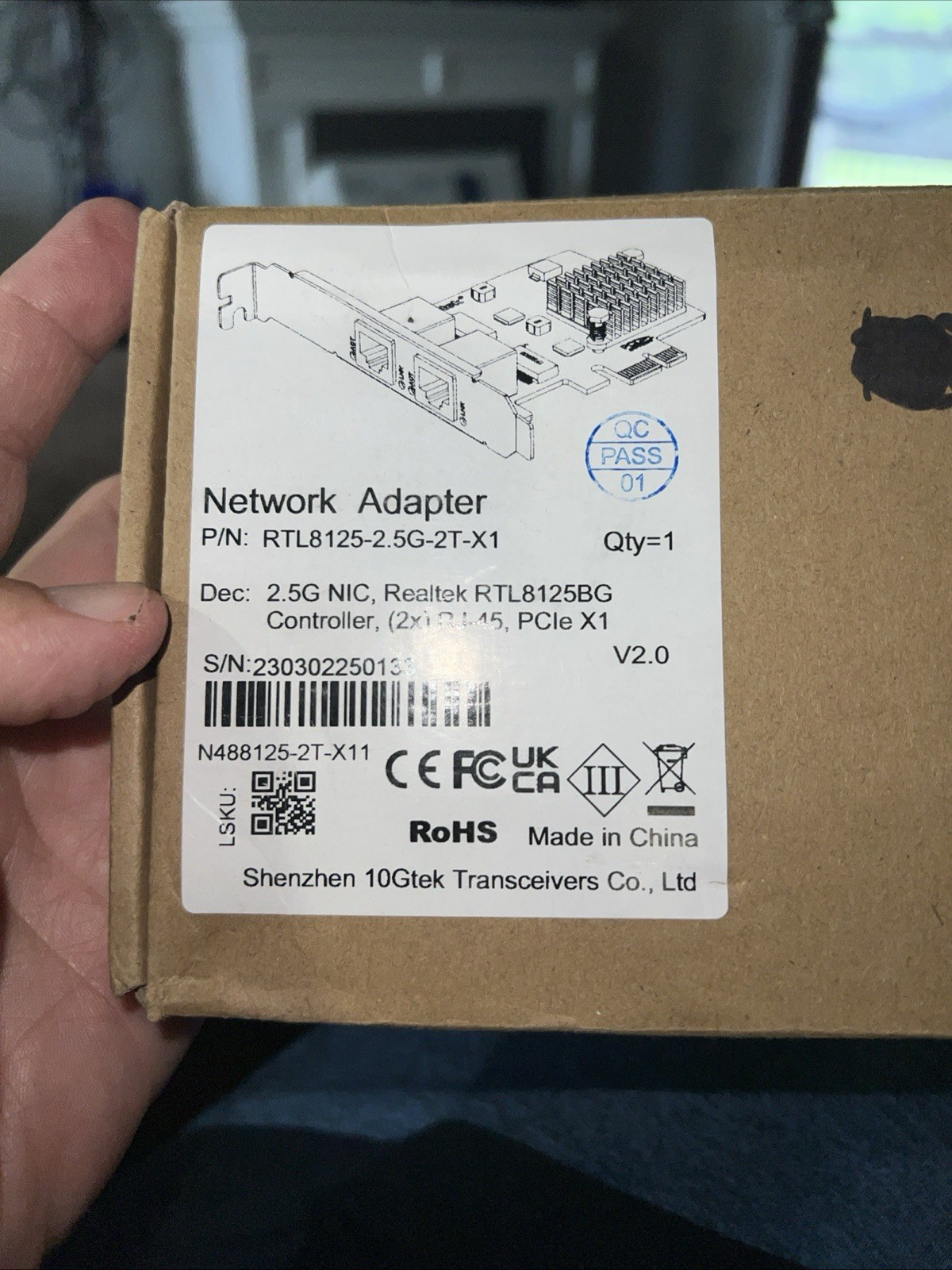 2.5G Ethernet Card 4 Port NIC Network Adapter Realtek RTL8125BG Controller