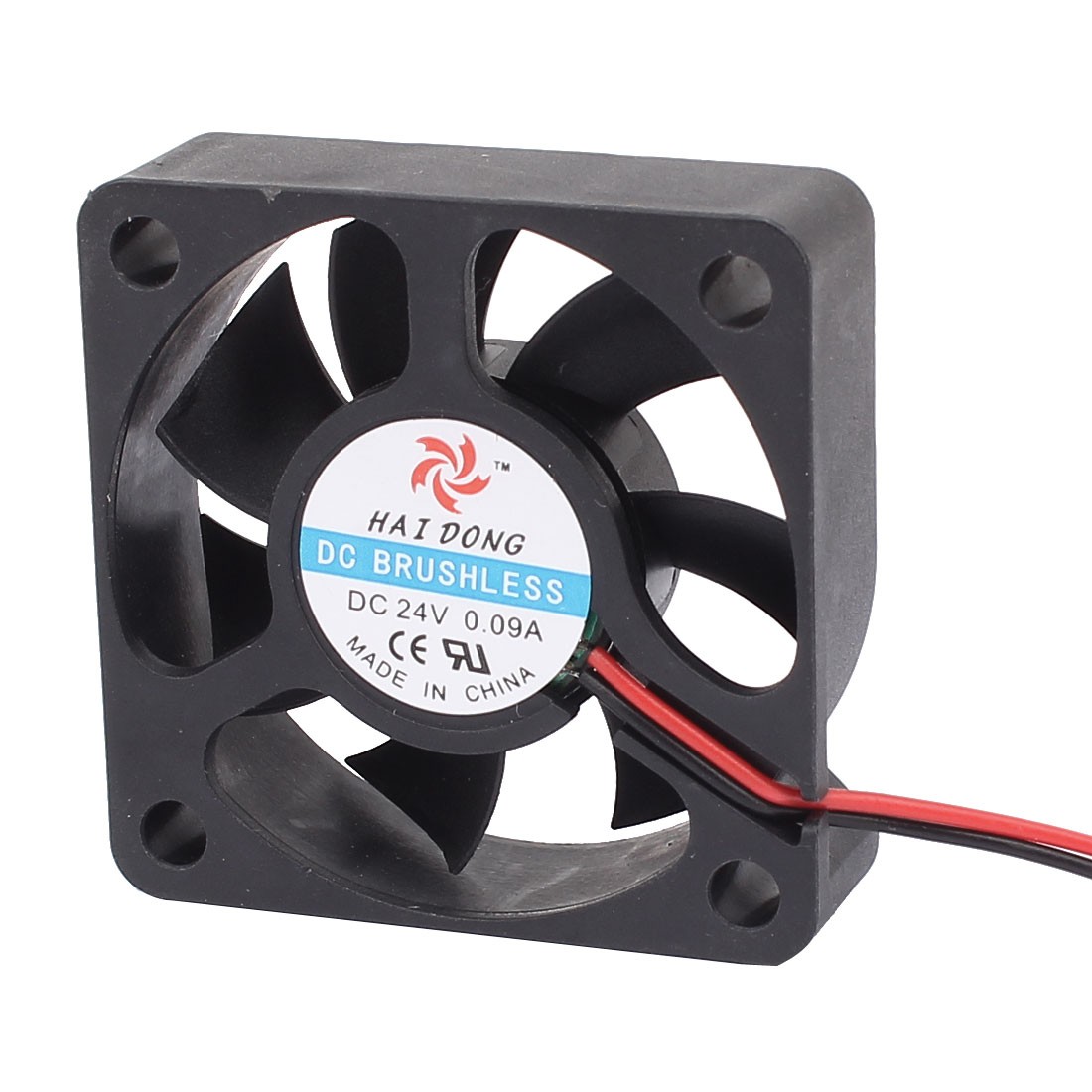 DC 24V 50mmx50mmx15mm 7 Vanes Cooling Cooler Fan w Metal Finger Guard