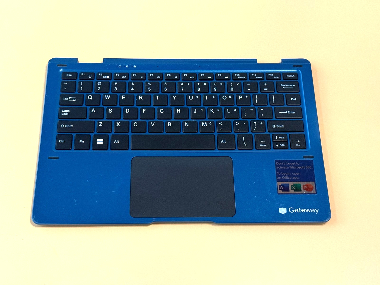 Gateway GWTC116-2BL 2-in-1 – Palmrest Touchpad Keyboard Top Cover Blue