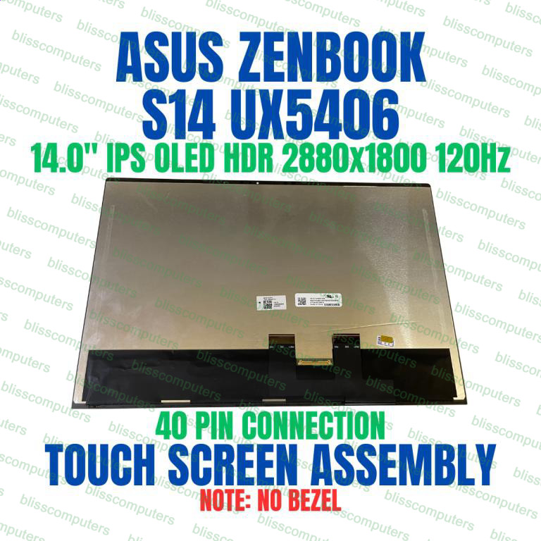 14.0″ Asus Zenbook S 14 UX5406 2880×1800 2.8K OLED LCD Screen Assembly 120Hz