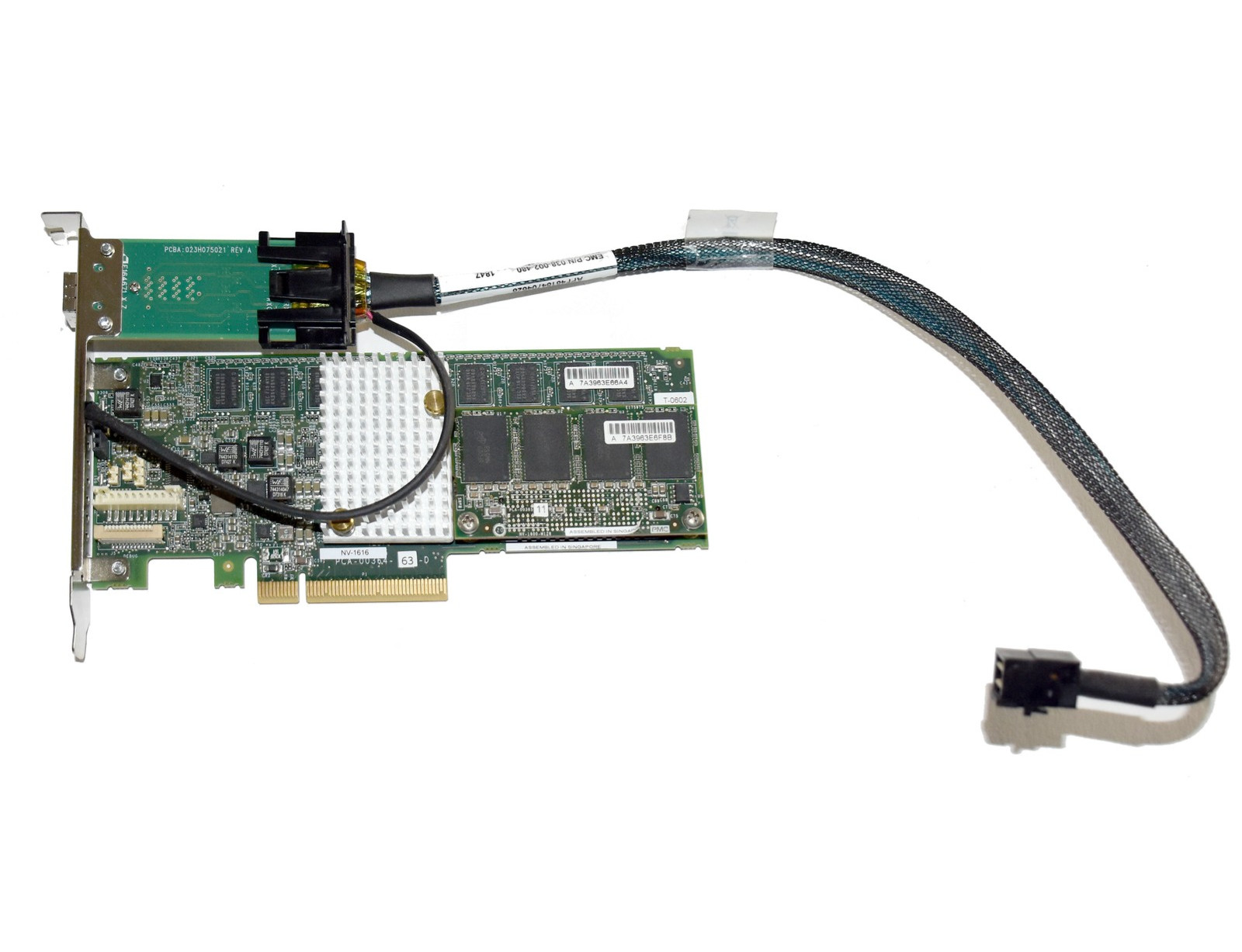 EMC NVRAM 1616 16GB DDR MN Accelerator Card PCIe NV-1616 PCA-00364 W/ HD MiniSAS