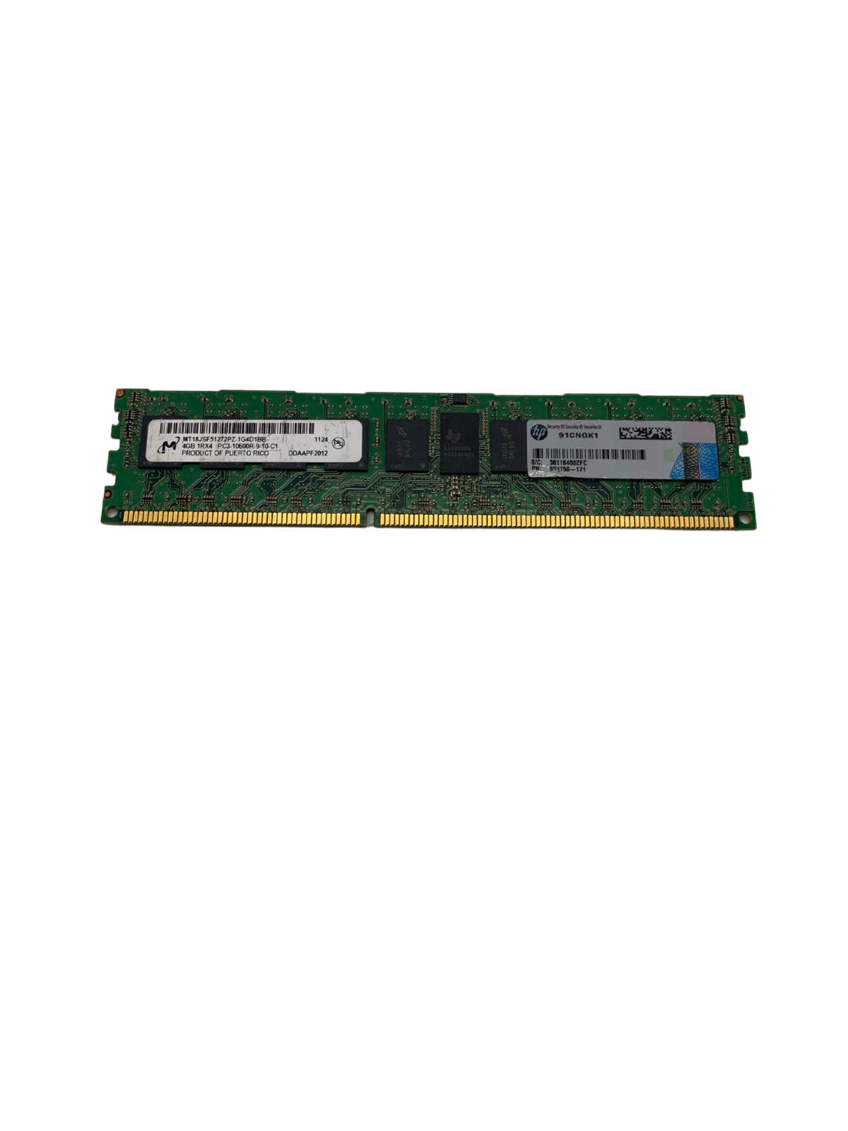 HP 591750-171 4GB PC3 DDR3 10600R 1Rx4 Memory Module w60