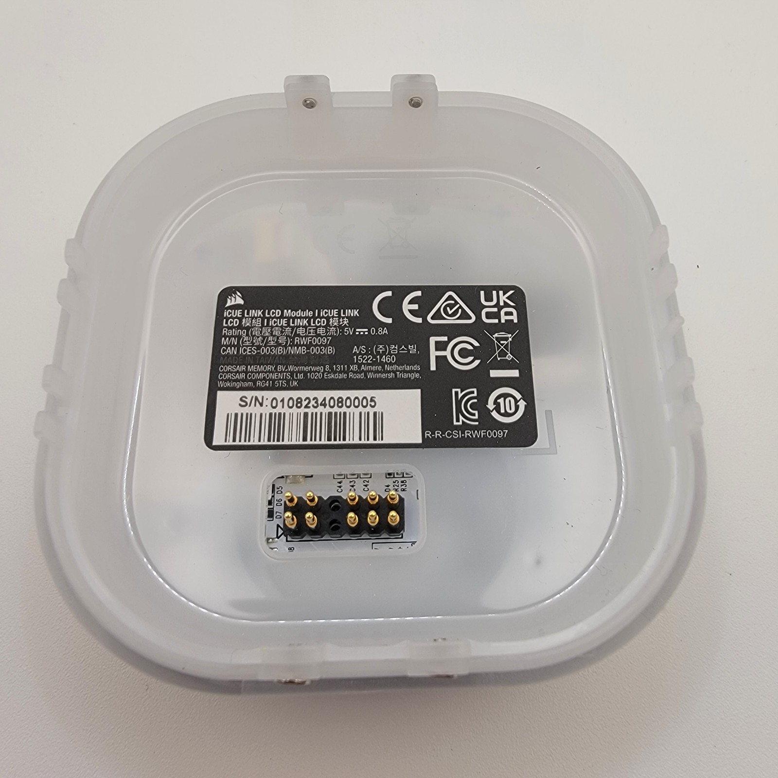 CORSAIR iCUE Link AIO LCD Screen Module – 2.1” IPS LCD Screen – Open Box