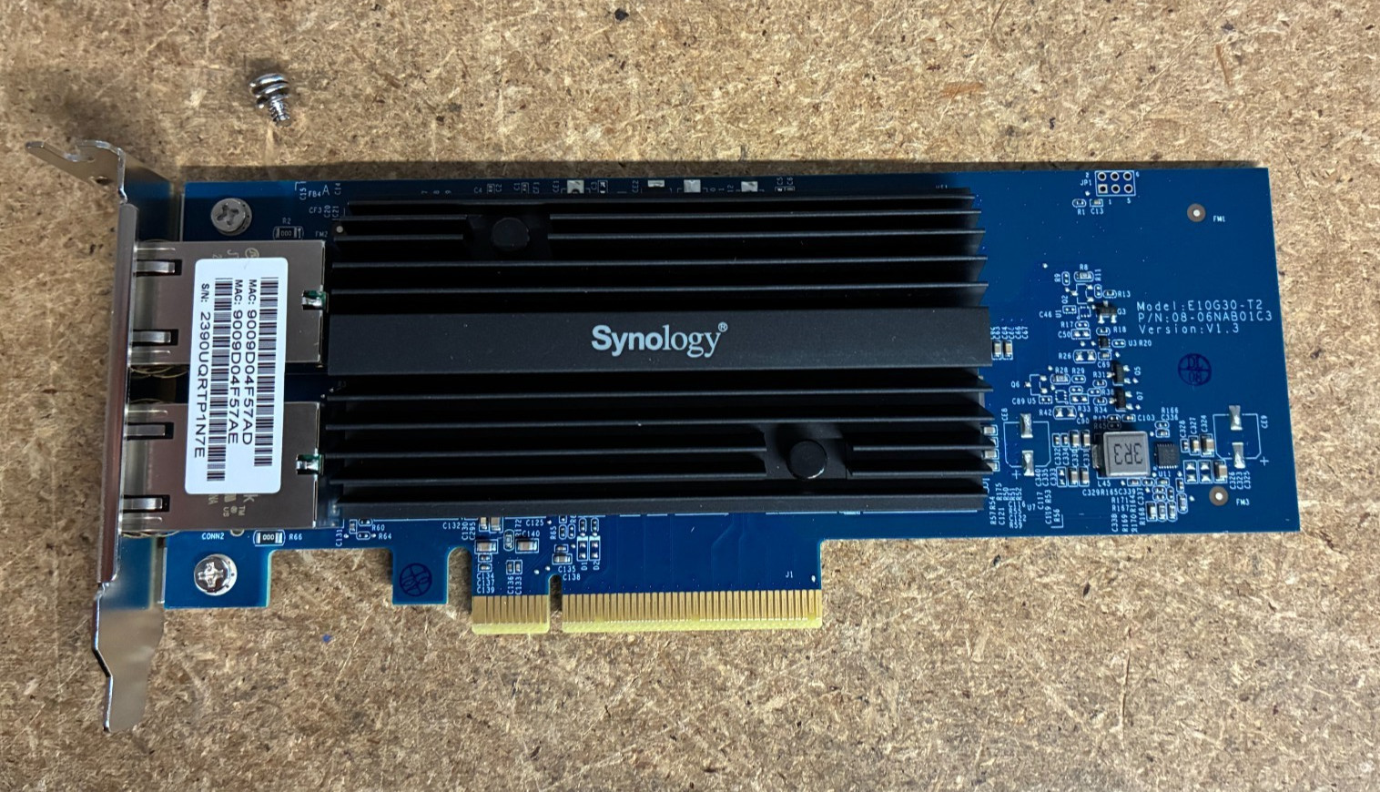 E10G30-T2 Synology Dual Port 10GbE 10BASE-T RJ-45 PCIe Network Card For Synology