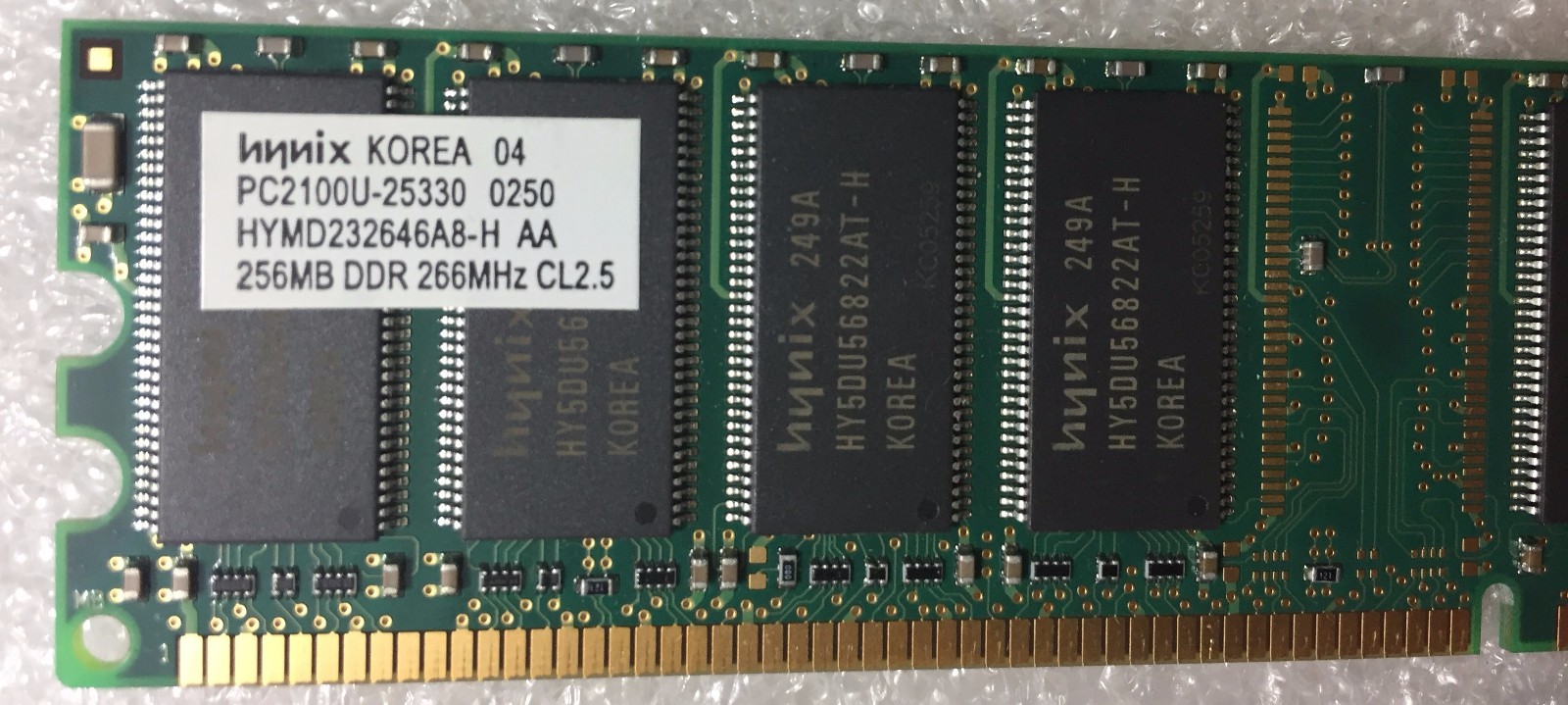 hynix 256MB DDR 266MHz CL2.5 PC2100U-25330 0250 – Sony Vaio Memory Stick