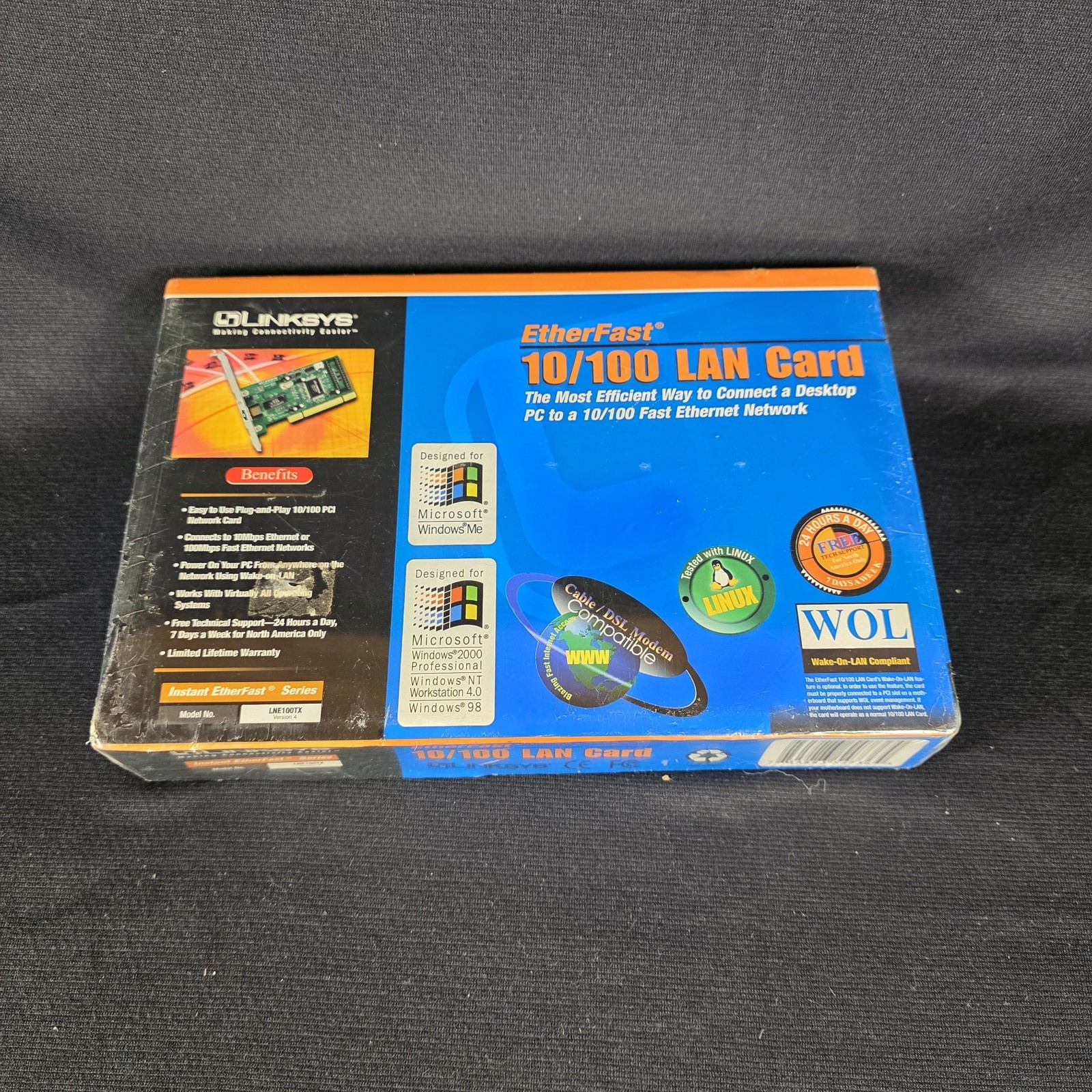 Linksys EtherFast LNE100TX 10/100 PCI Fast Ethernet LAN Network Card New Sealed