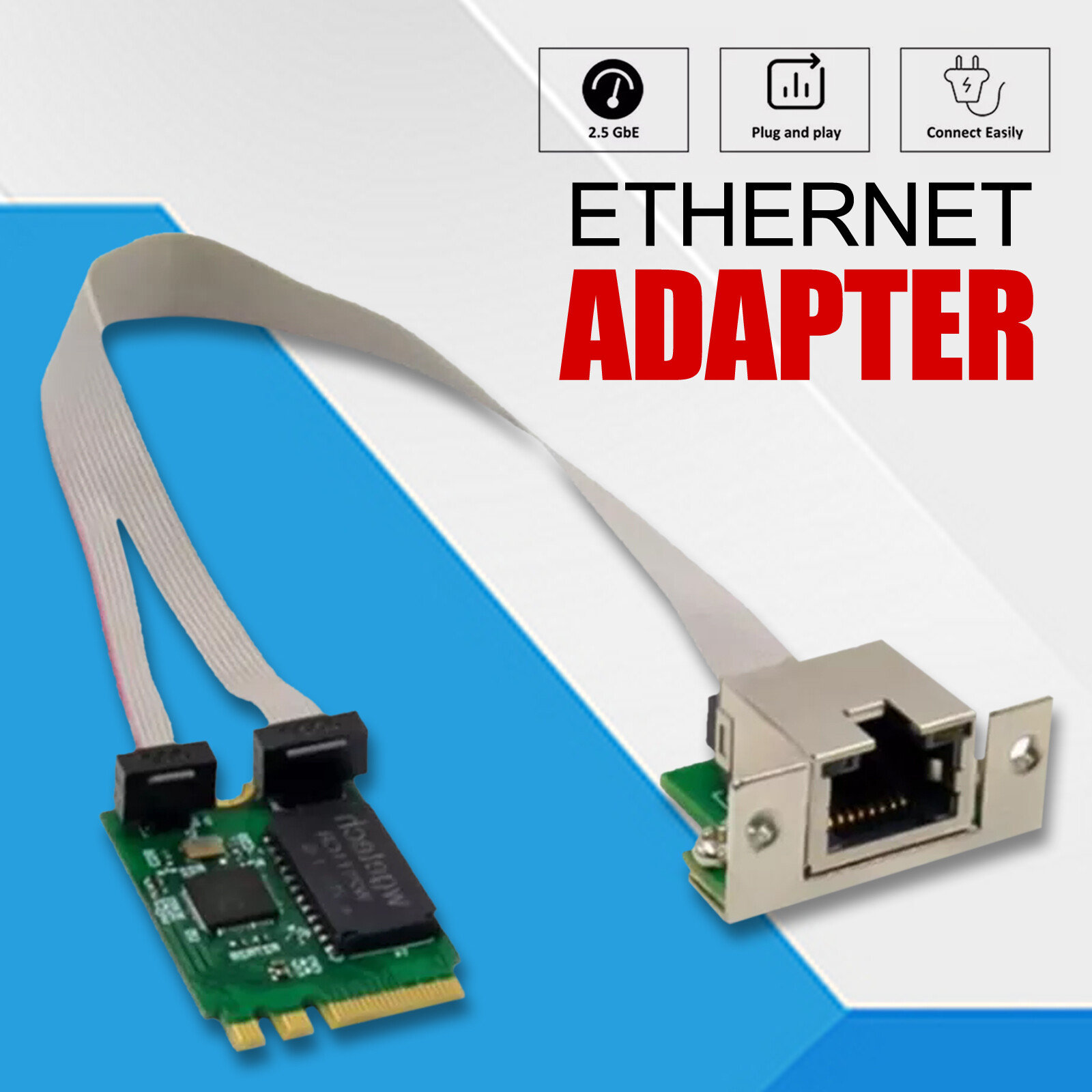 M.2 Key A+E 2.5G Gigabit Ethernet Network Lan Card 2500Mbps RTL8125B chipset
