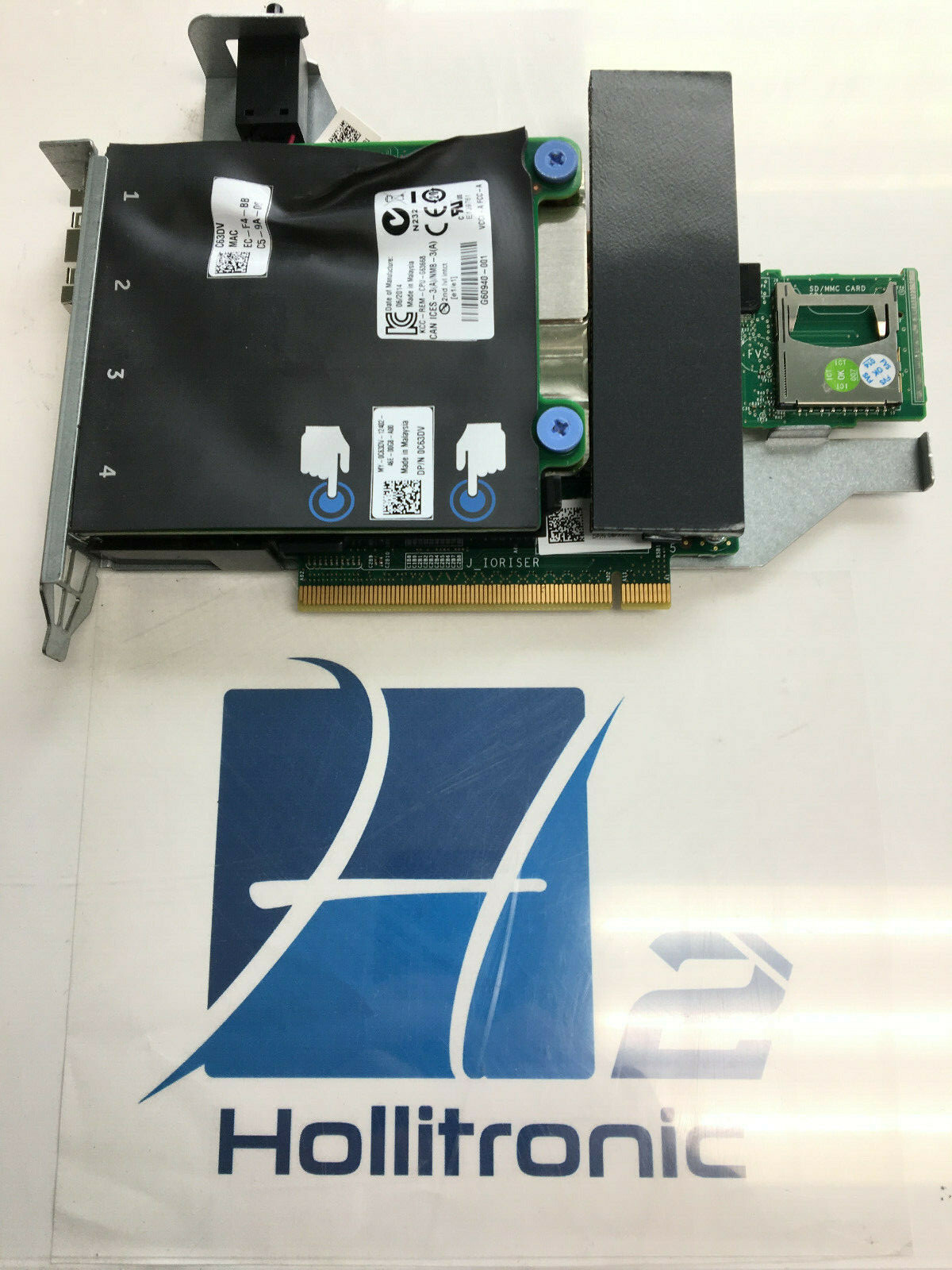 Dell 0C63DV DAUGHTER CARD 10GBE NETWORK CARD w/ Dell 06YFN5 SD Card Reader
