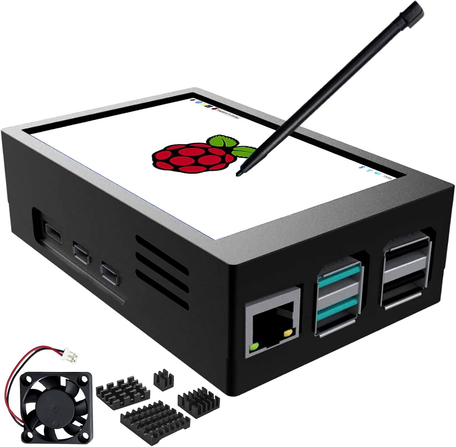 Raspberry Pi 5 3.5 Inch Touchscreen Display 480×320 TFT LCD Monitor Mini Fan