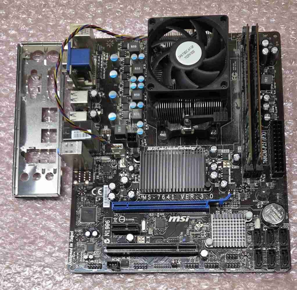 MSI 760GM-P23 (FX) AMD AM3+ motherboard MS-7641, 8GB DDR3, Phenom II x6 1045T