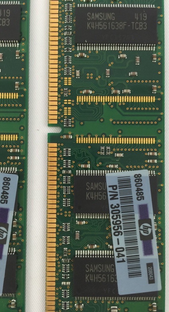 HP 128MB 2 Modules = 256MB DDR PC2700 CL2.5 ECC Memory Samsung 0419