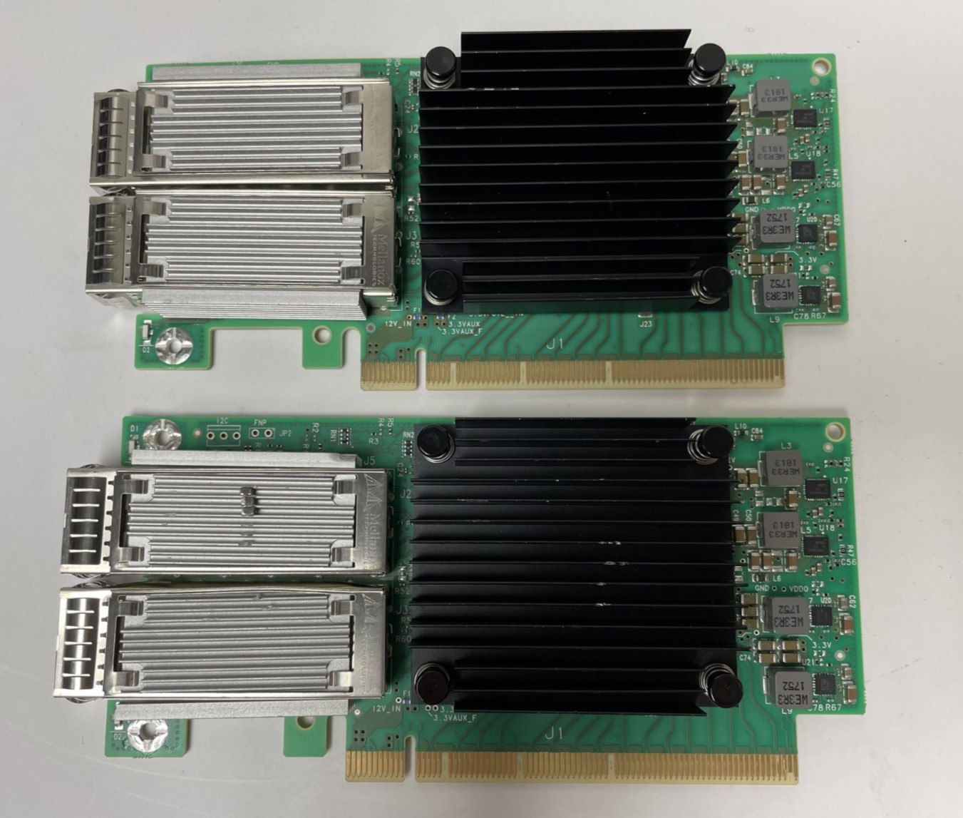 Lot of 2 Mellanox ConnectX-5 CX556A MCX556A-ECAT Adapter No Bracket Parts *READ