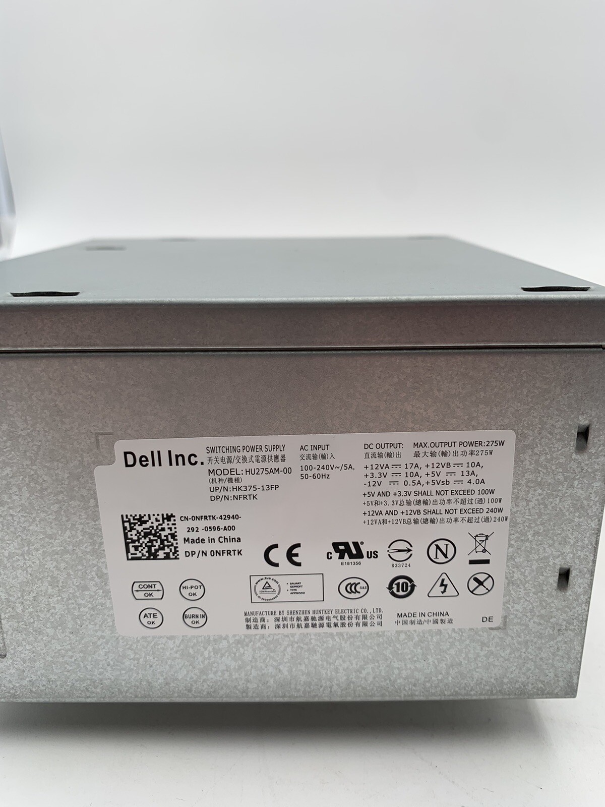 Lot Of 8 Power Supplies, Dell, Orion, Thermal Master (See Description For P/Ns)