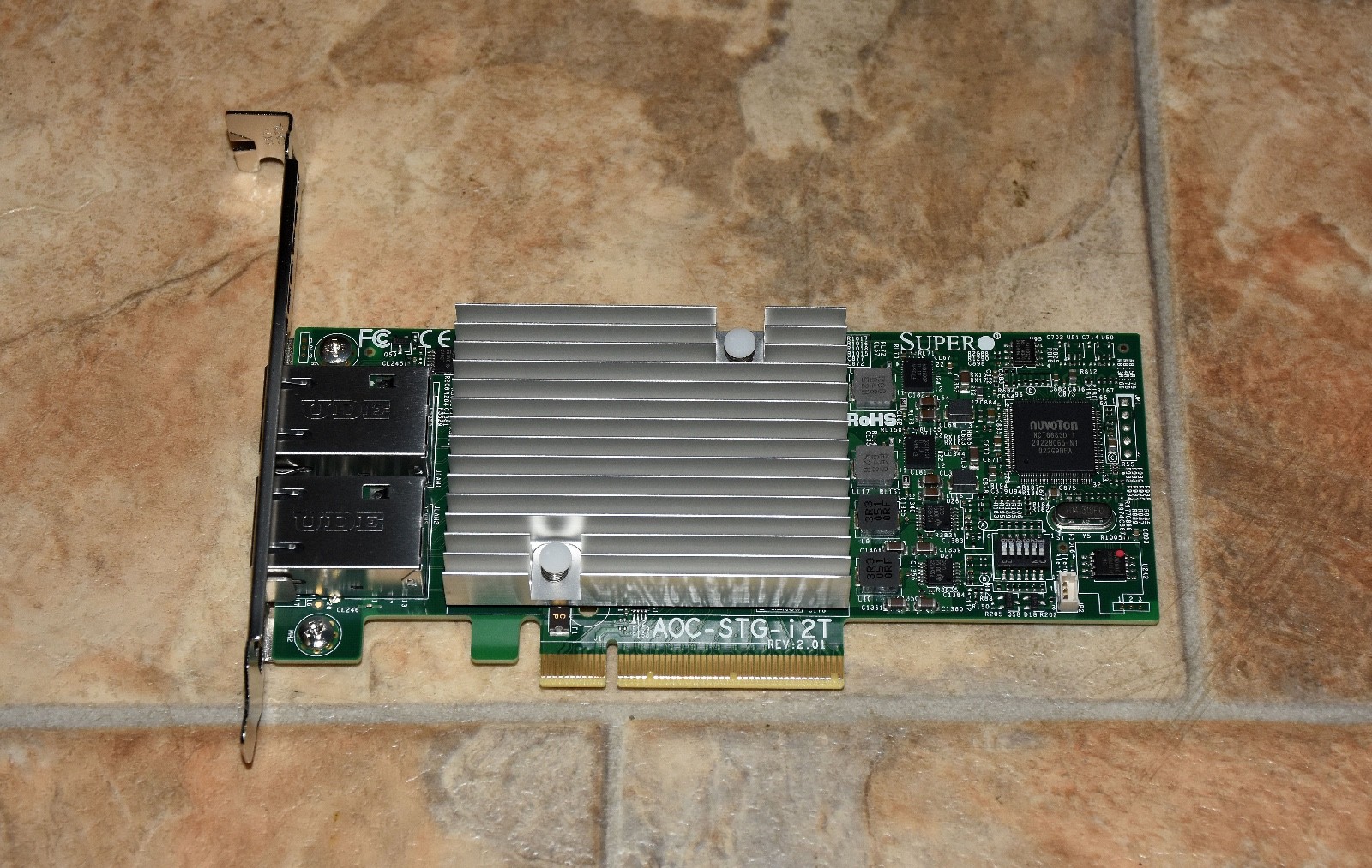 Supermicro AOC-STG-i2T Dual Port 10GBASE-T RJ-45 Adapter High Profile Bracket