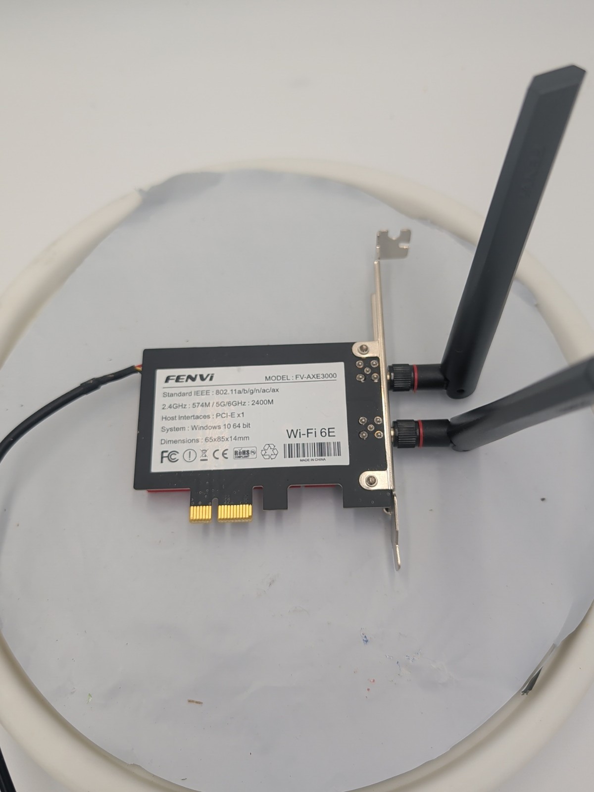 Fenvi WiFi 6E FV-AXE3000 Desktop WiFi 6 Adapter PCI-E, Bluetooth