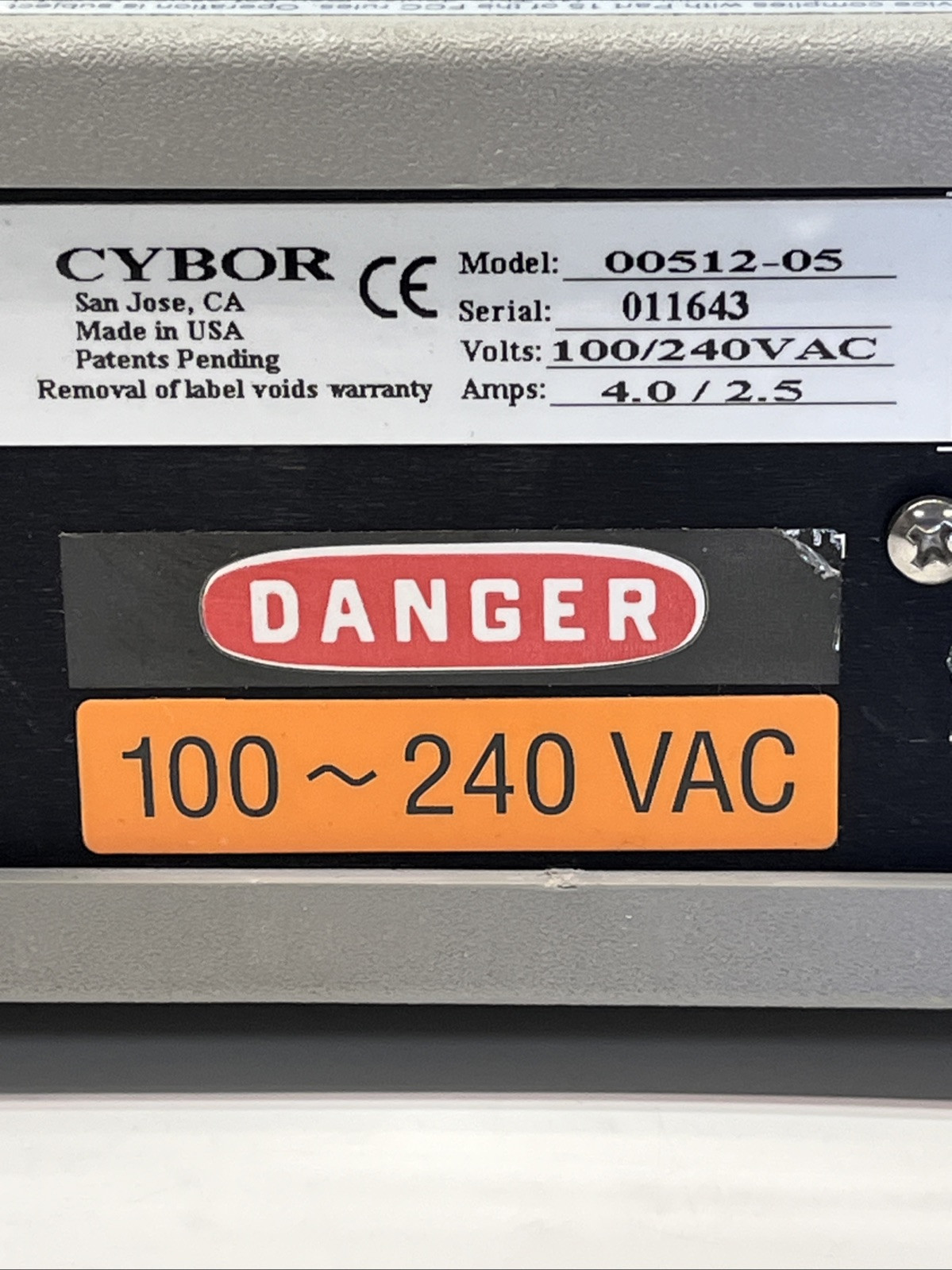Cybor Power Supply 512 00512-05 100/240VAC 4.0/2.5 Amps | USA Seller