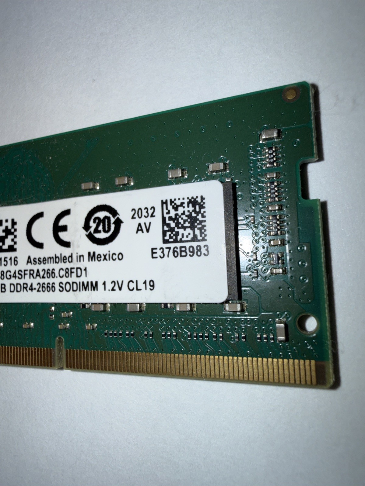Crucial SODIMM 8GB (1x8GB) RAM DDR4 2666MHz CT8G4SFRA266