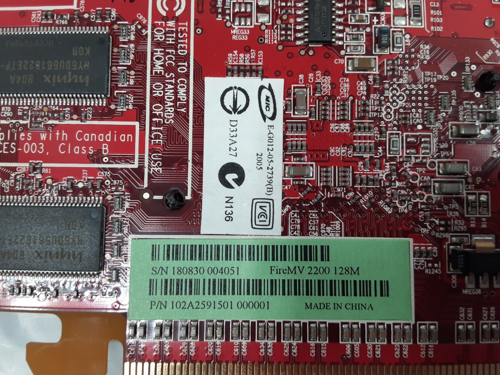 Sun Oracle ATI FireMV 2200 128MB 109-A25931-00 PCI Express DDR Graphics Card