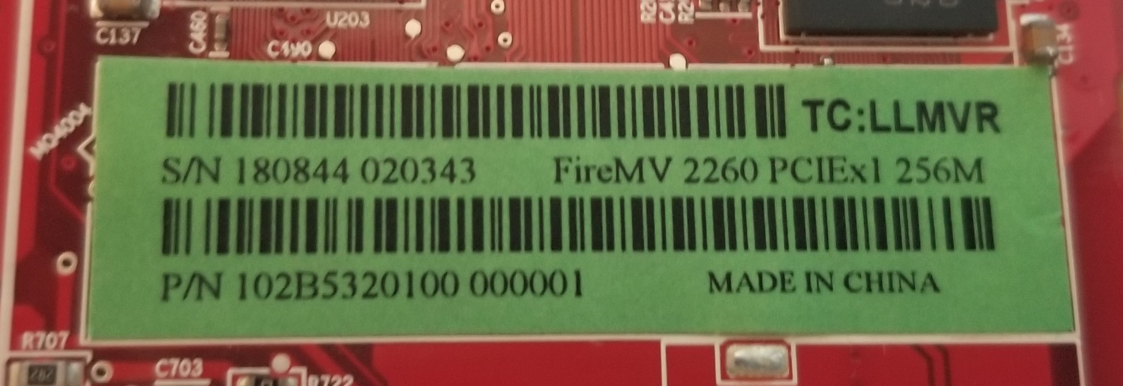 ATI AMD FireMV 2260 256MB PCI-E x1 Dual Display Port Video Card 102B5320100