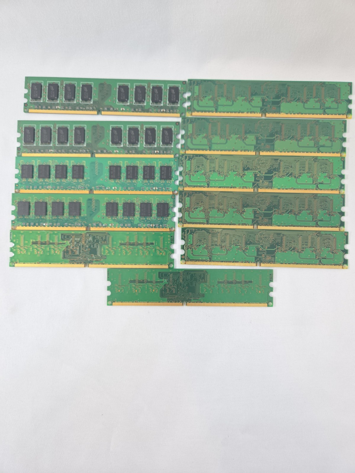Lot of 11 Mixed Brand & Speed PC2- 1GB + 2GB DDR2 Desktop RAM 6400U + 5300U