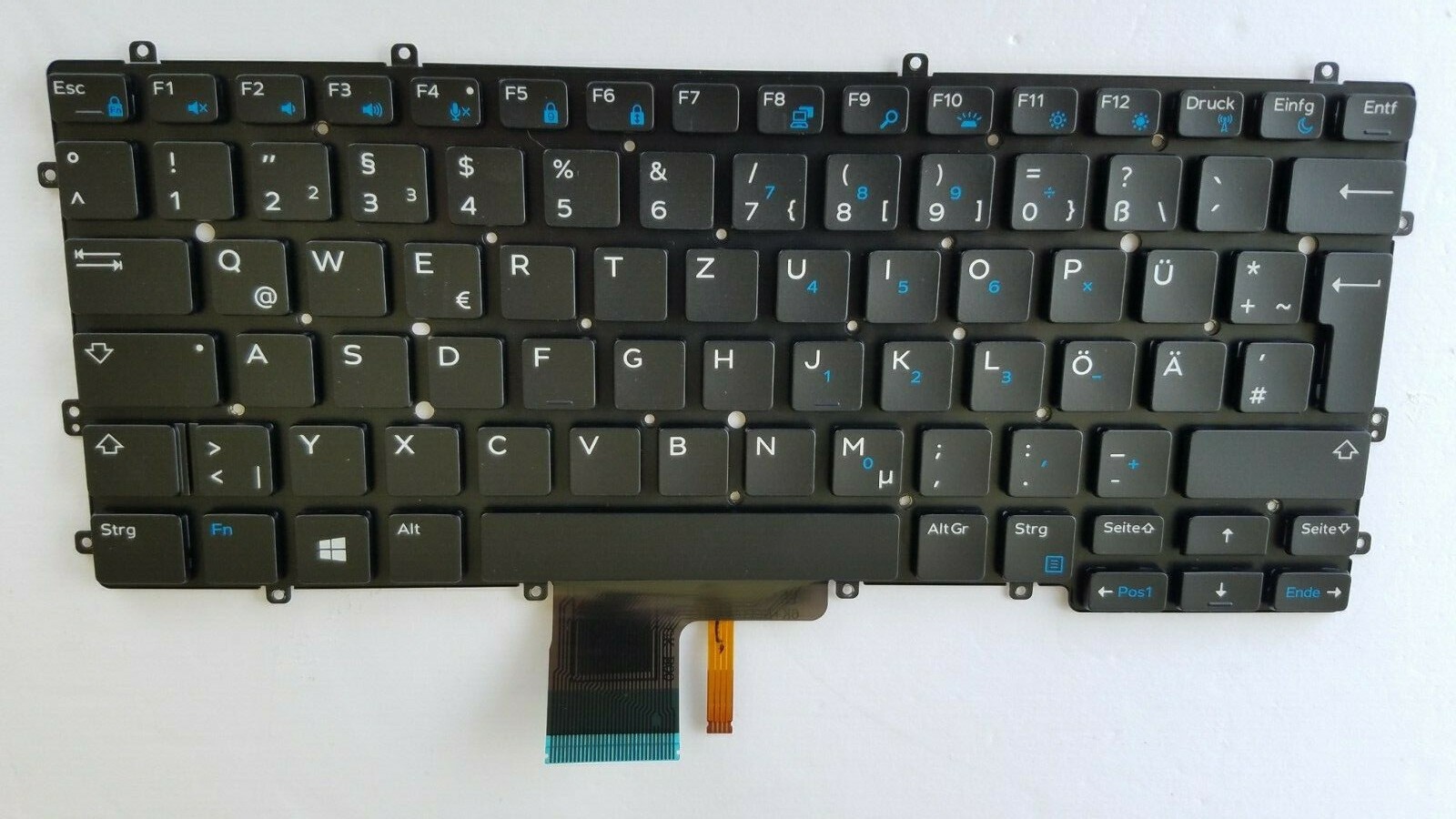 New – 291MK Genuine OEM Dell Germany Deutsch Backlit Keyboard Tastatur