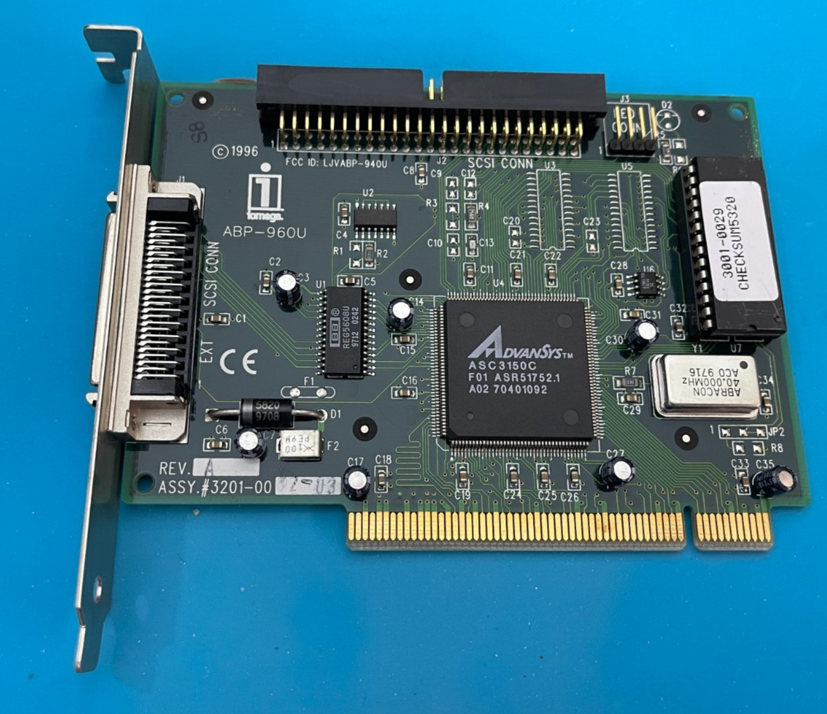 PREOWNED IOMEGA ABP-960U PCI SCSI ADAPTER LJVABP-940U SEE DESCRIPTION