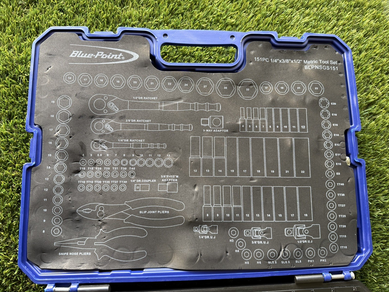 Blue Point Socket Set 151-piece 1/4”, 3/8”, 1/2”, BLPNSGS151