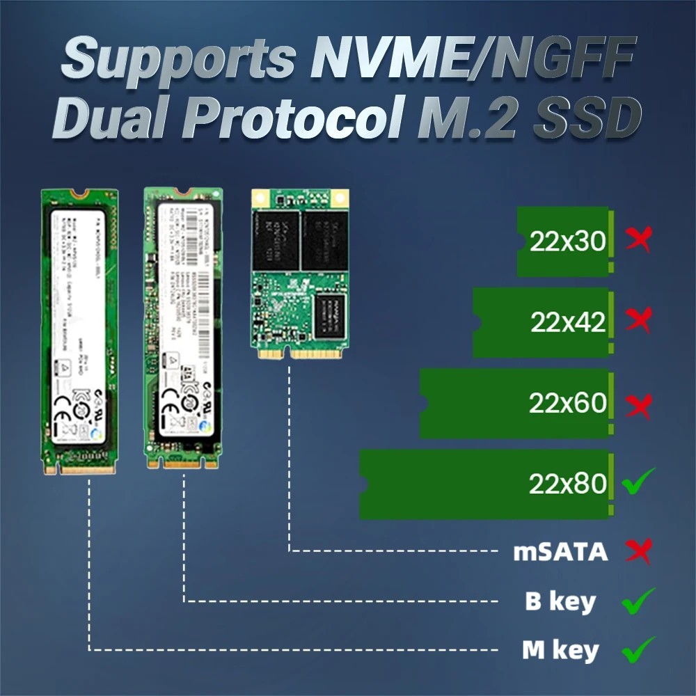 M.2 SSD Heatsink, NVME NGFF Cooling Aluminum Cooler Radiator with Thermal