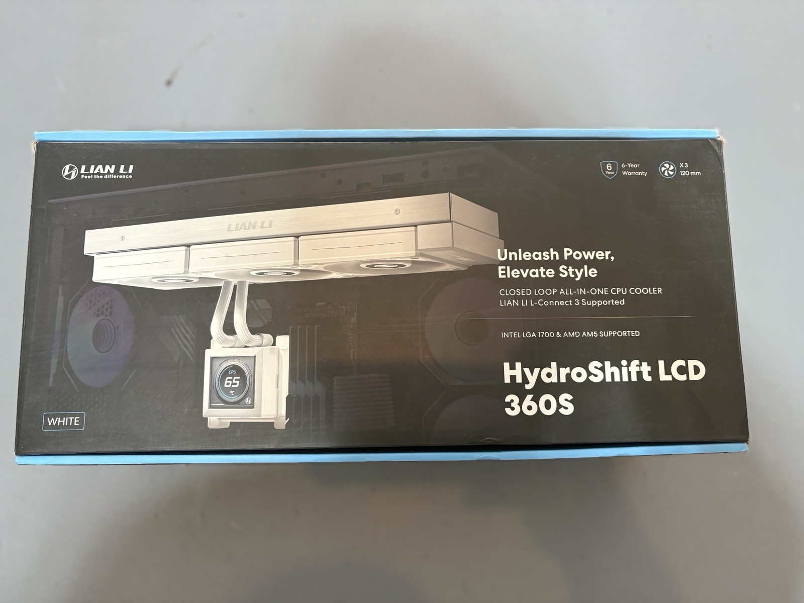 Lian Li HydroShift 360S White AIO Liquid CPU Cooler 2.88″ LCD 360mm