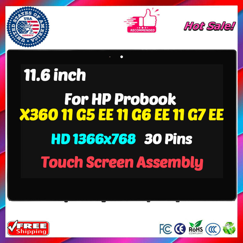 11.6″ for HP Probook X360 11 G5 EE 11 G6 EE 11 G7 EE LCD Touch Screen Digitizer