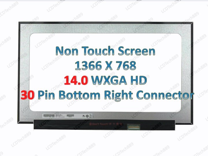Screen Replacement for HP 14-DQ0005DX 2Q1H1UA HD 1366×768 Matte LCD LED Display