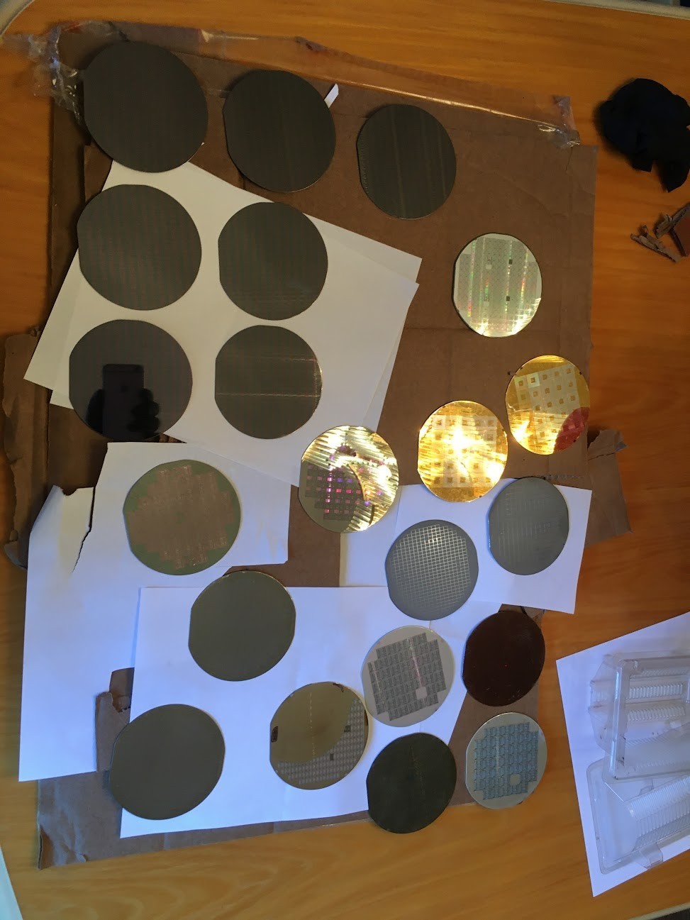 4″ Silver ? Unknown Silicon Wafer 1980s Extremely Rare Silver Wafer Vintage CPU