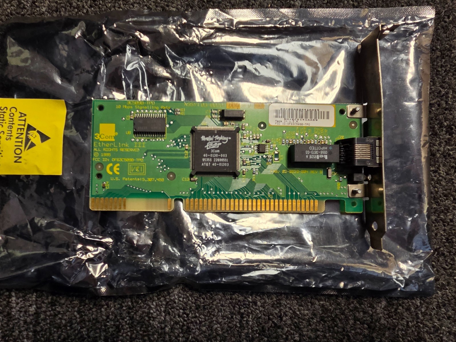 3Com EtherLink III PCI Ethernet Network Card 10Base-T LAN Adapter