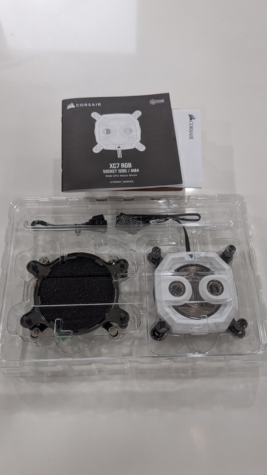 Corsair Hydro X Series XC7 RGB White CPU Water Block Intel LGA 1200 AMD AM4