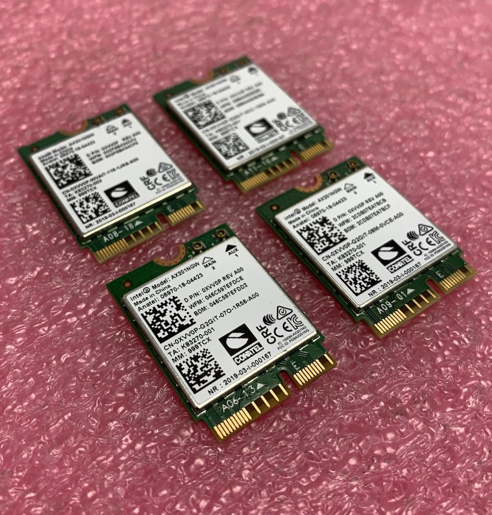 Intel AX201NGW Dual Band Wi-Fi Bluetooth Network Card (Lot of 4)