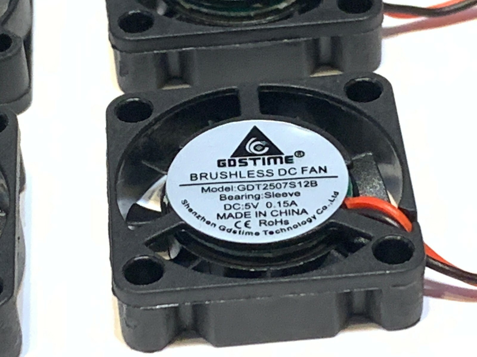4 Pieces 5v Fan mini 25mm x 7mm 2pin 2507 dc mini micro brushless cooling A30