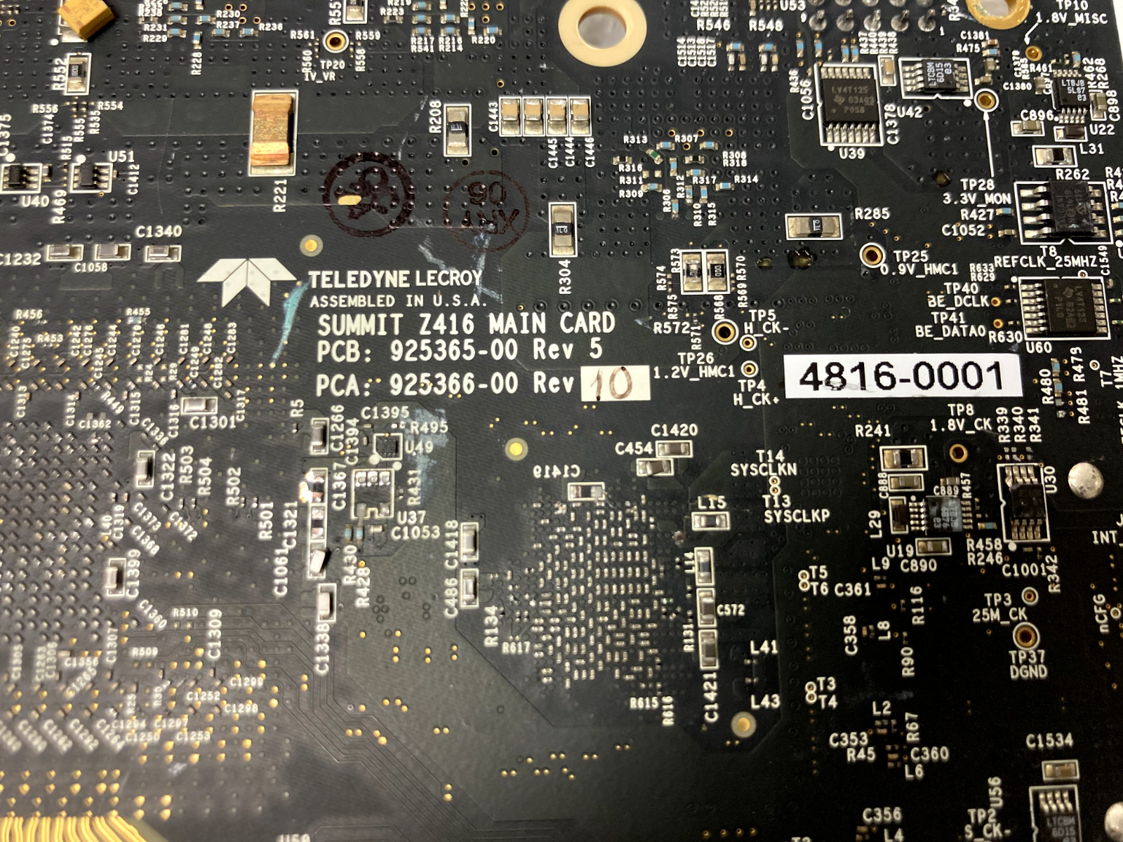 Teledyne Lecroy SUMMIT Z416 MAIN CARD w/ Altera Arria 10 10AX115U1F45E1SG