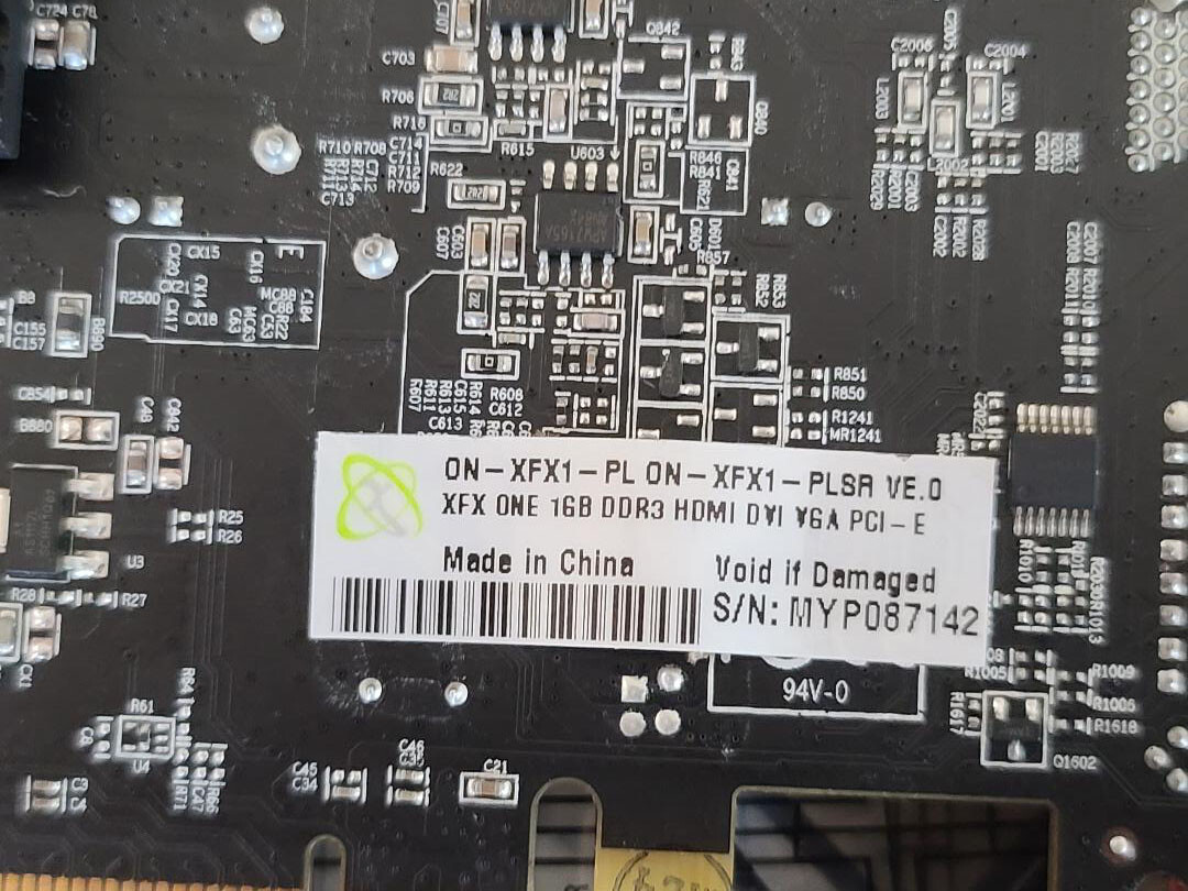 XFX ONE 1GB DDR3 HDMI DVI VGA PCI-E Graphics Card +ROCKETFISH COOLOING FAN