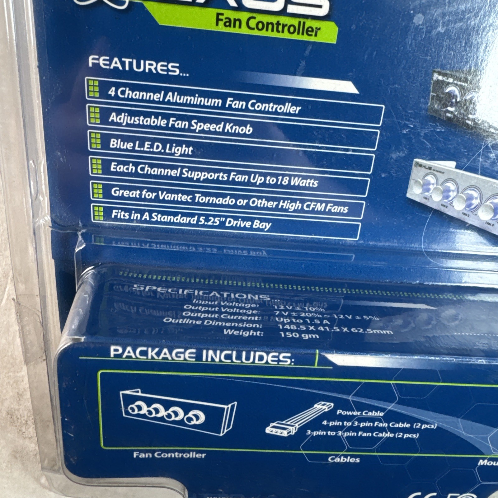 Vintage Vantec Nexus PC Computer Fan Speed Controller – NXP-201-SL Metal Silver