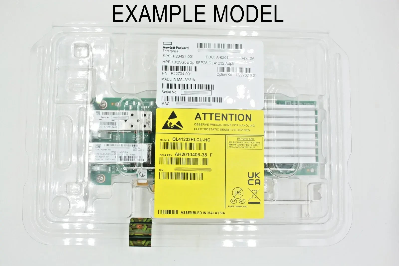 HPE P22702-B21 QL41232HLCU 10/25GbE 2-Port SFP28 ProLiant Ethernet Adapter NEW