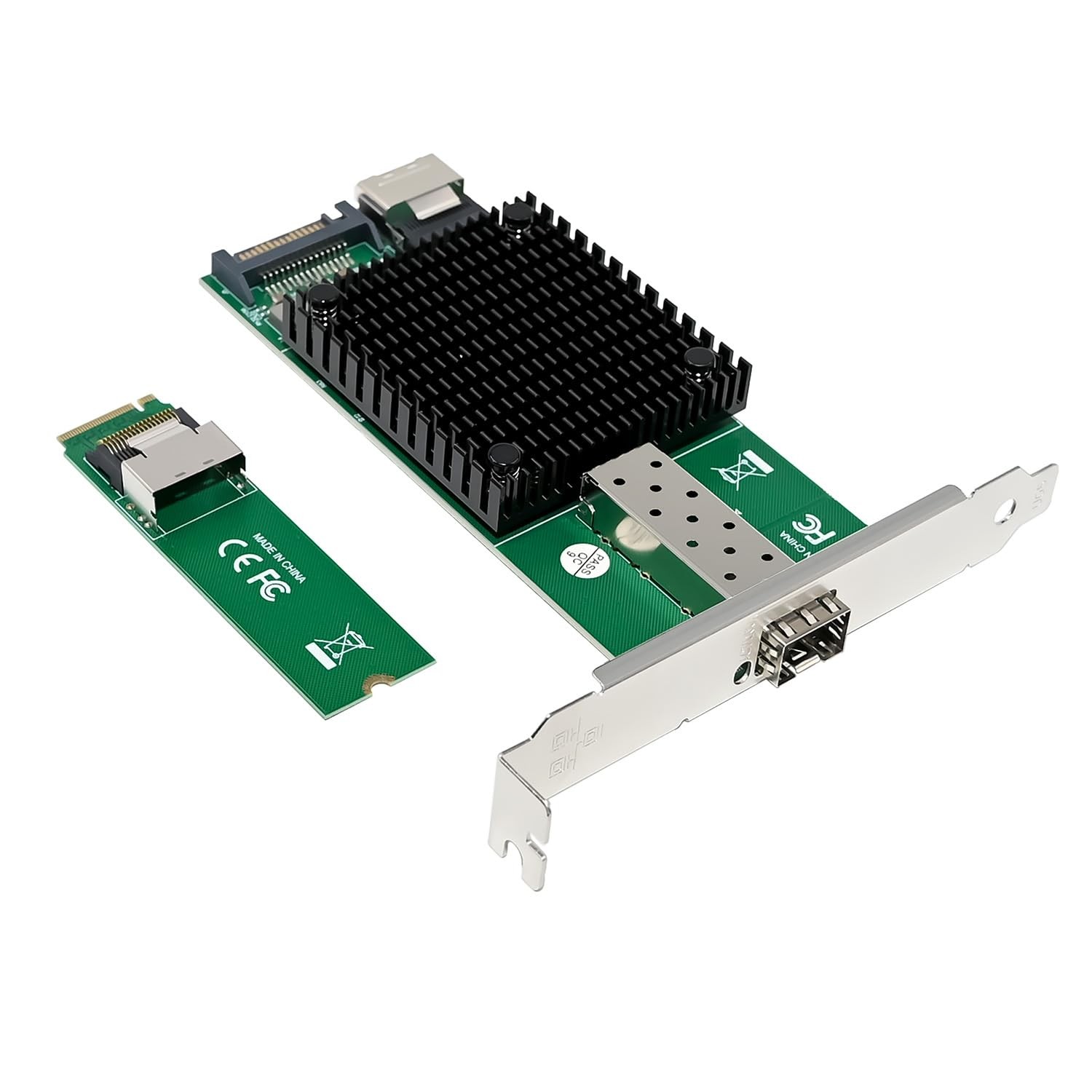 10 Gigabit M.2 to RJ45 SFP+ NIC, with Intel 82599(X520-DA1) Controller PCIe X…