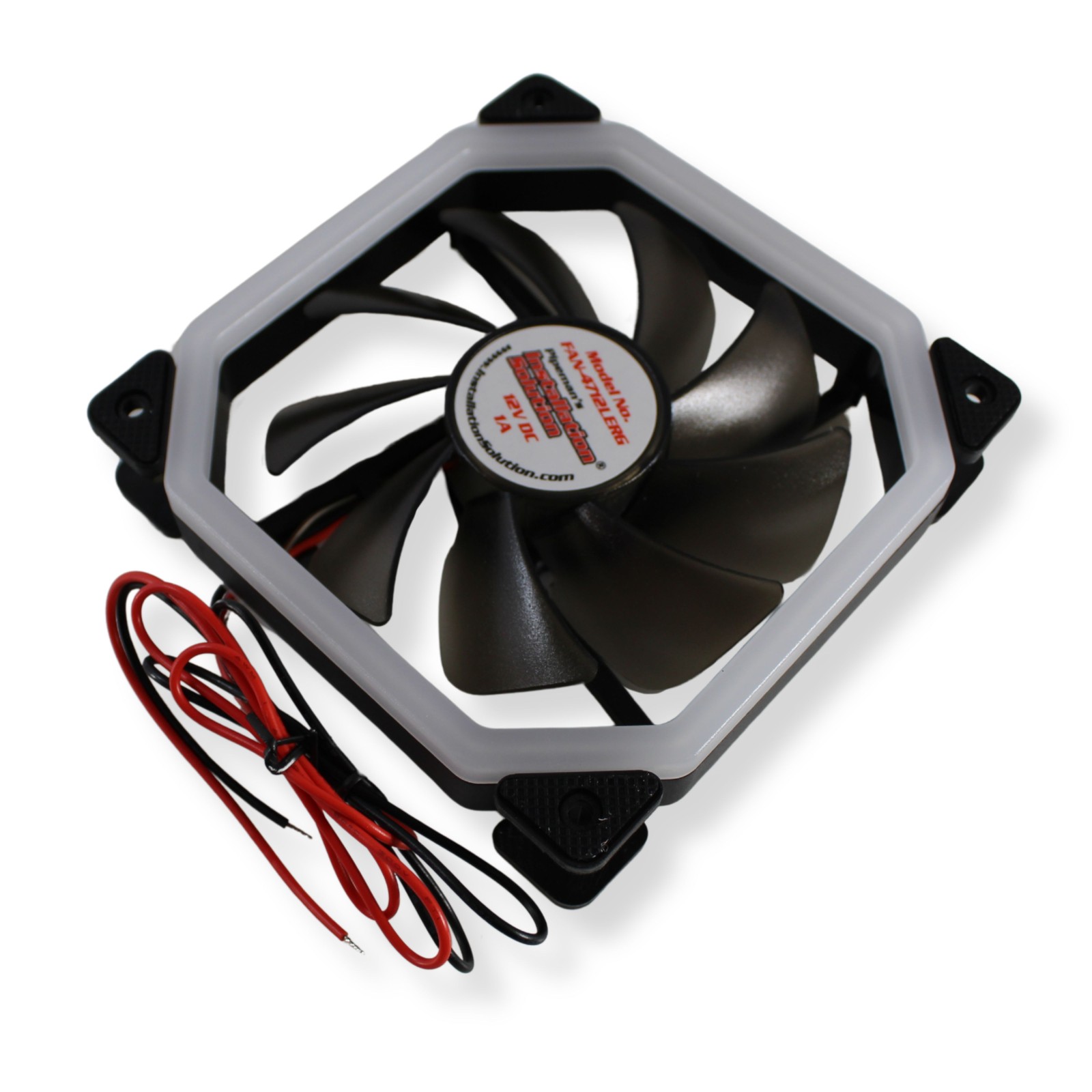 12V Ultra Quiet Amplifier Cooling Fan w/ RGB LED Lights Installation Solution