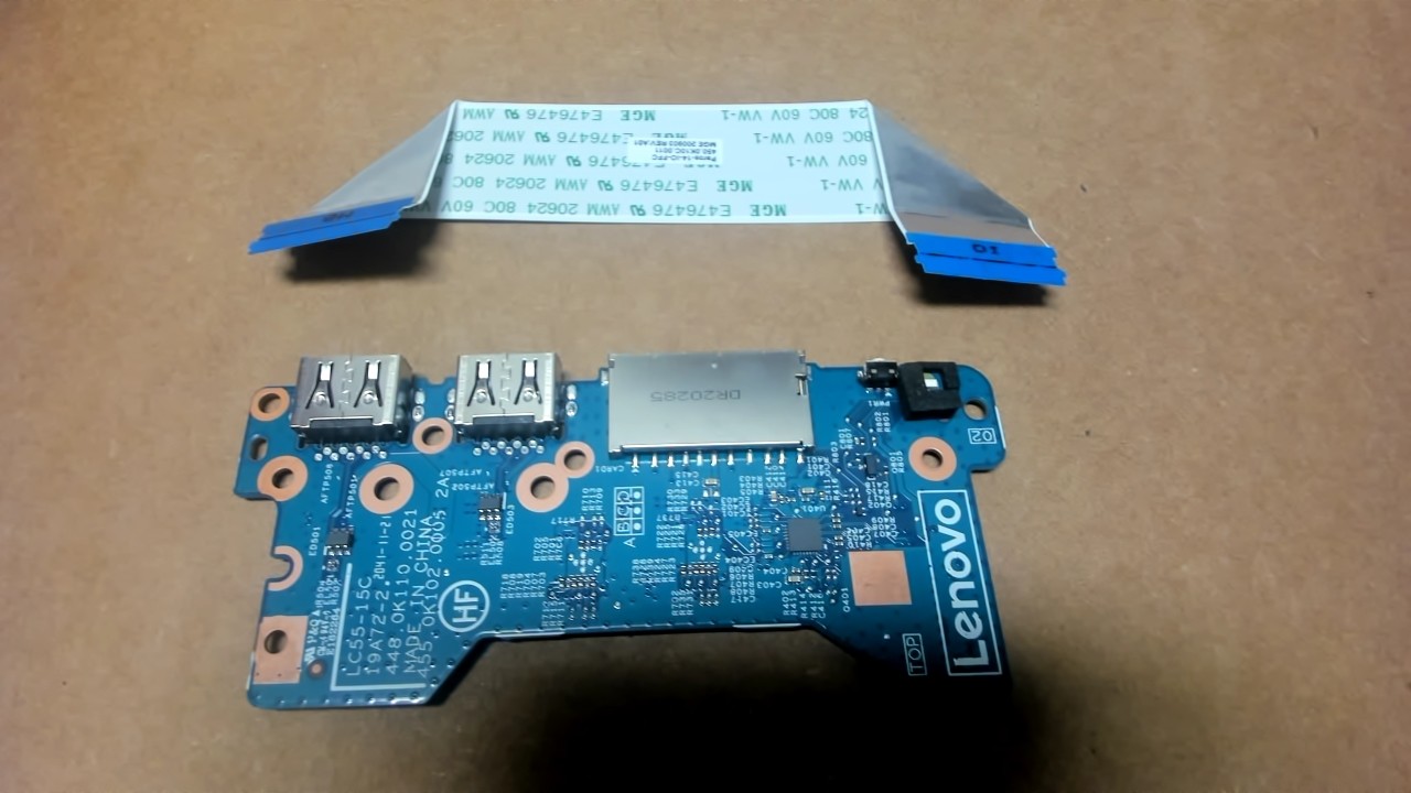 Lenovo Flex 5 2-in-1 Laptop 5-14IIL055 USB I/O Board and Ribbon Cable 5C50S25086