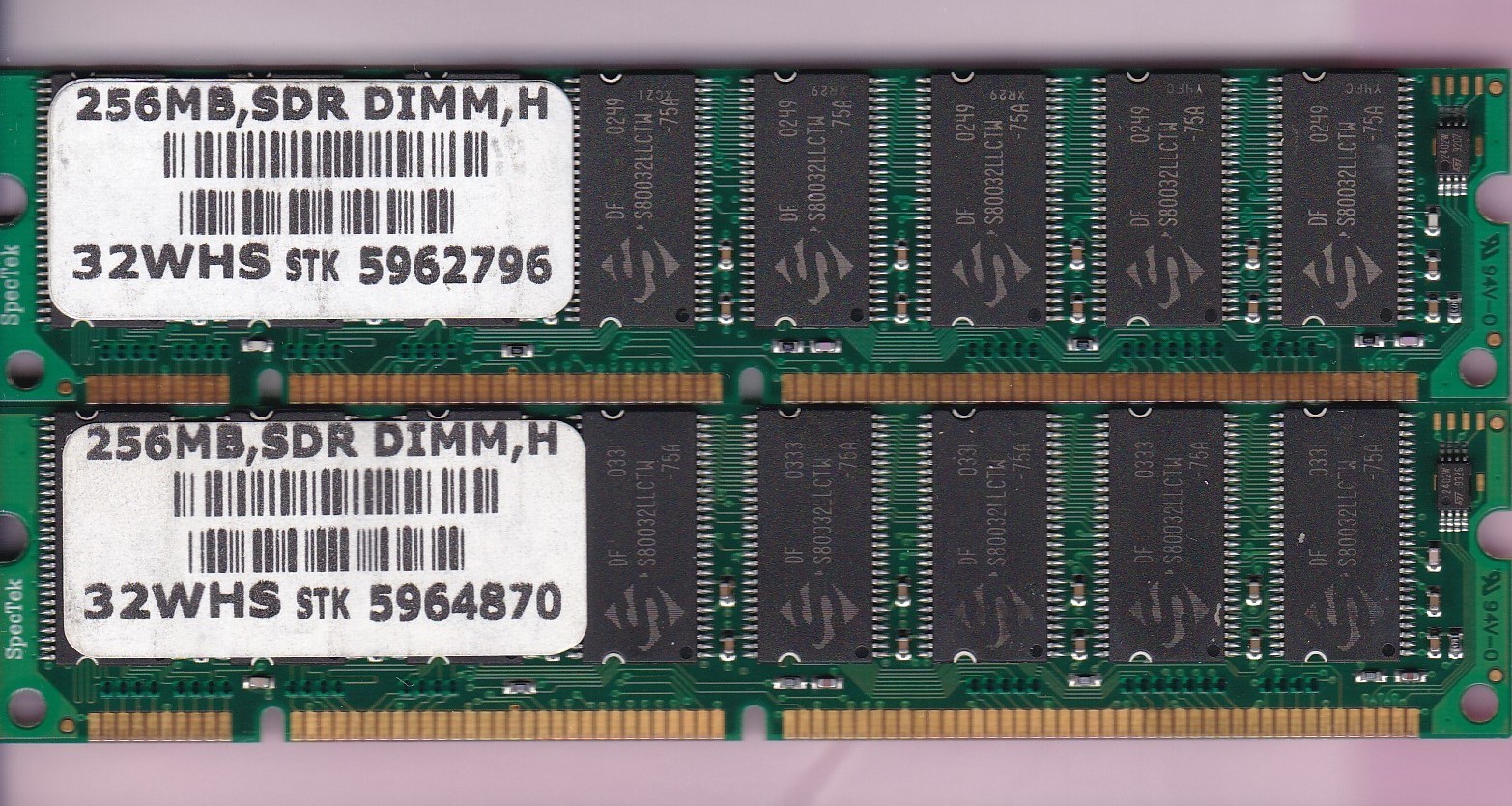 512MB 2x256MB PC-133 PNY Brand 32WHS SPECTEK Ram Memory Kit PC133 SDRAM 32Mx64