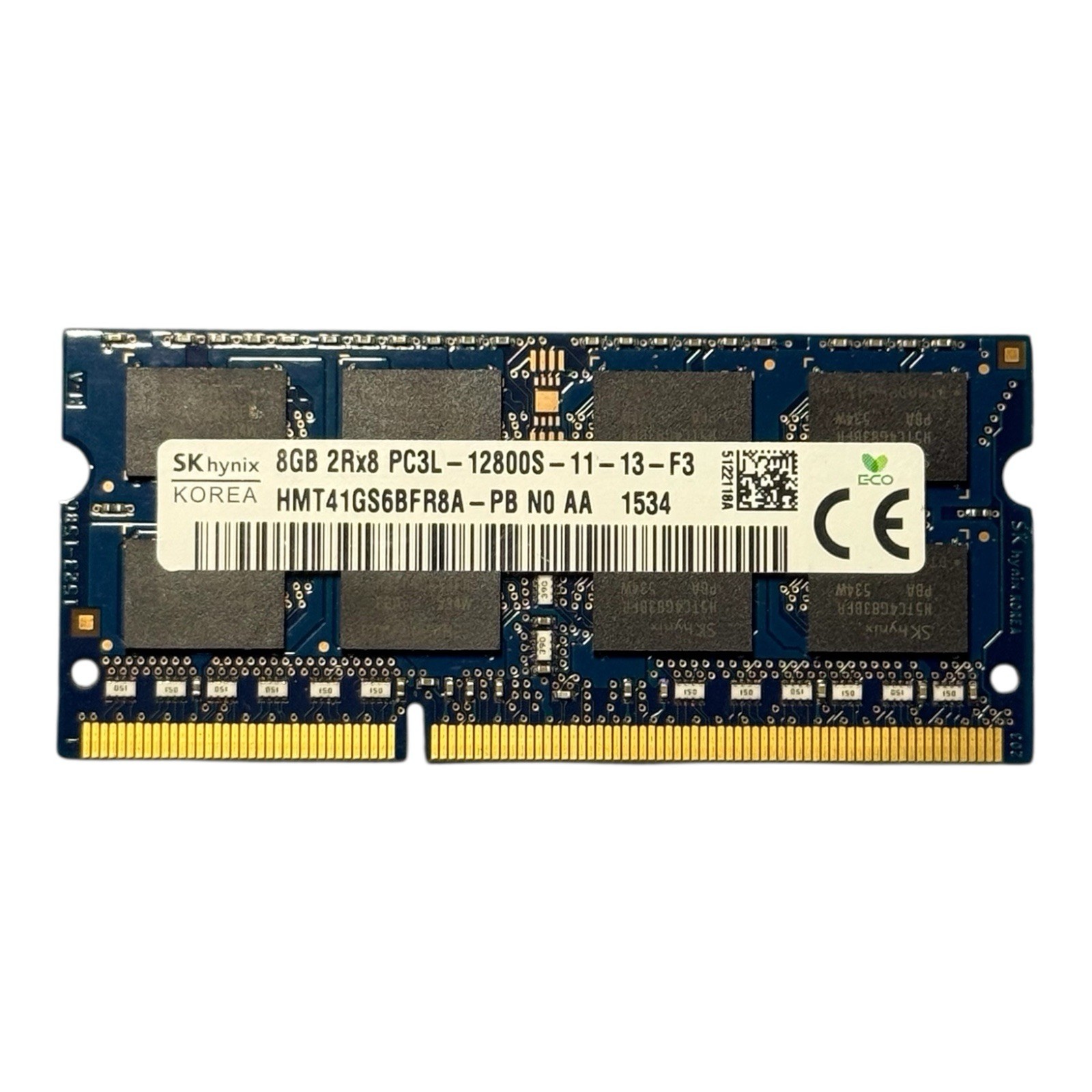SK Hynix 8GB 2Rx8 PC3L-12800S DDR3 Laptop Memory RAM HMT41GS6BFR8A-PB