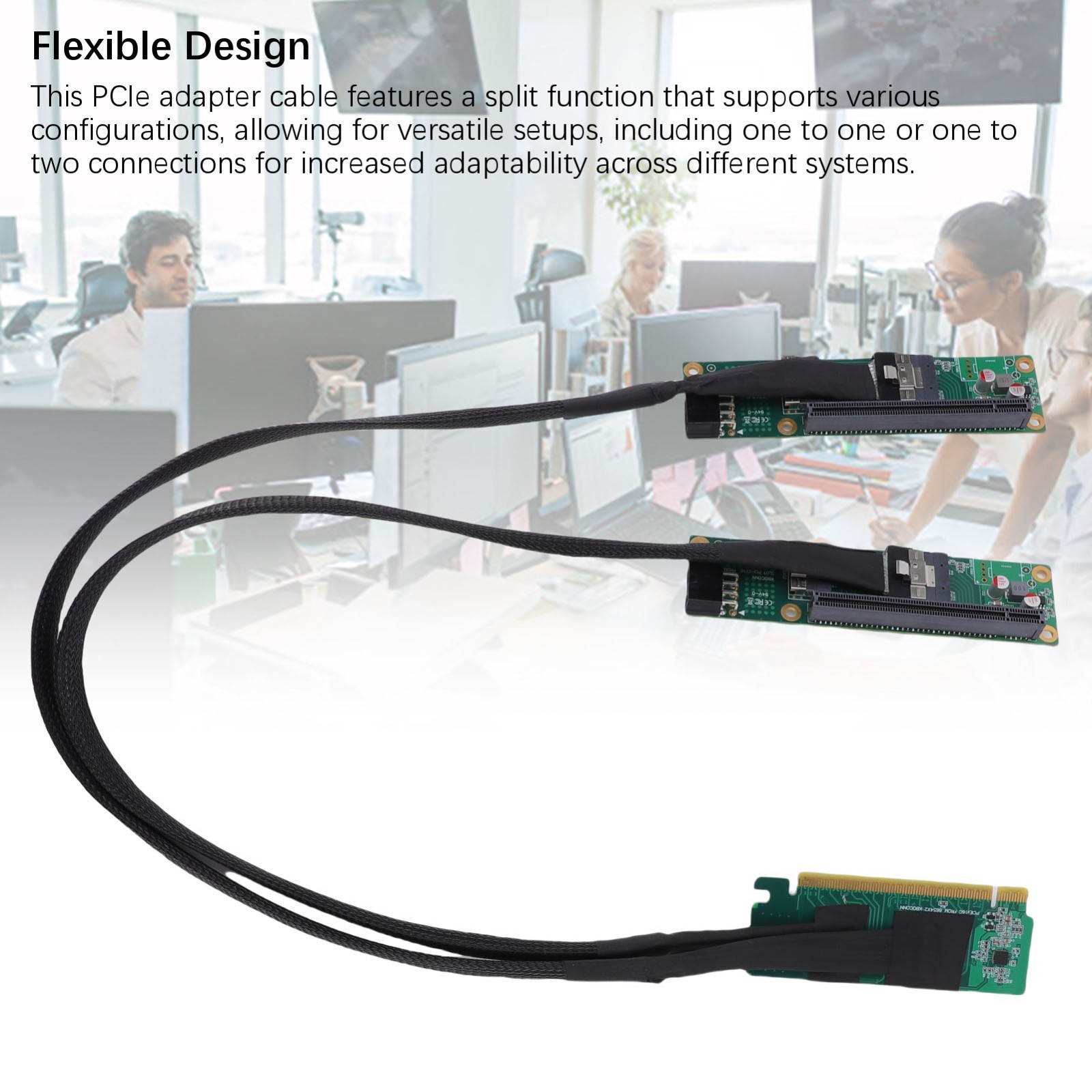 PCIe 4.0 X16 to SFF-8654 X2 Adapter Cable High Performance PCIe 4.0 to SFF-8654
