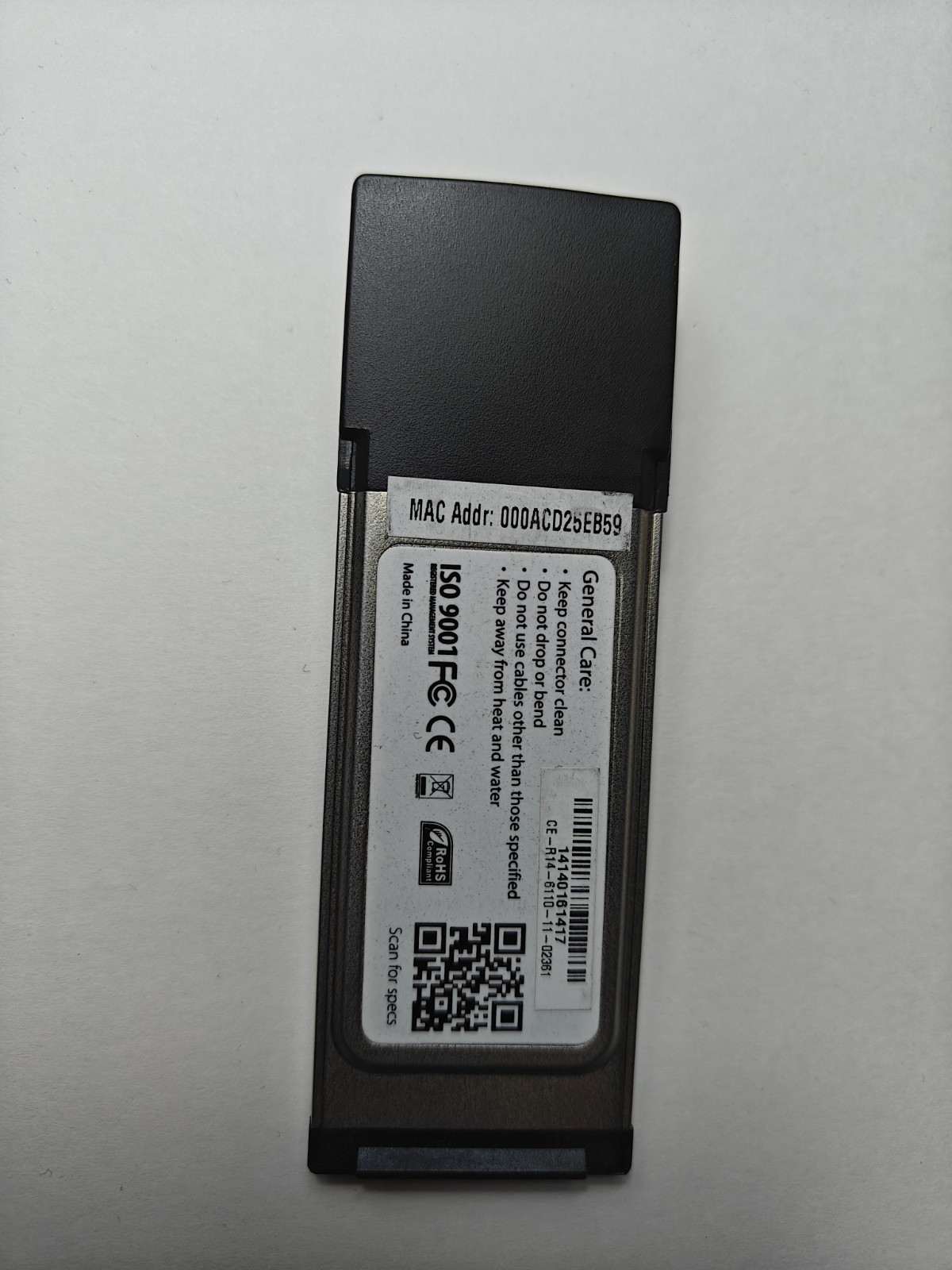 StarTech EC1000S 1-Port ExpressCard Gigabit Ethernet Laptop NIC Network Adapter